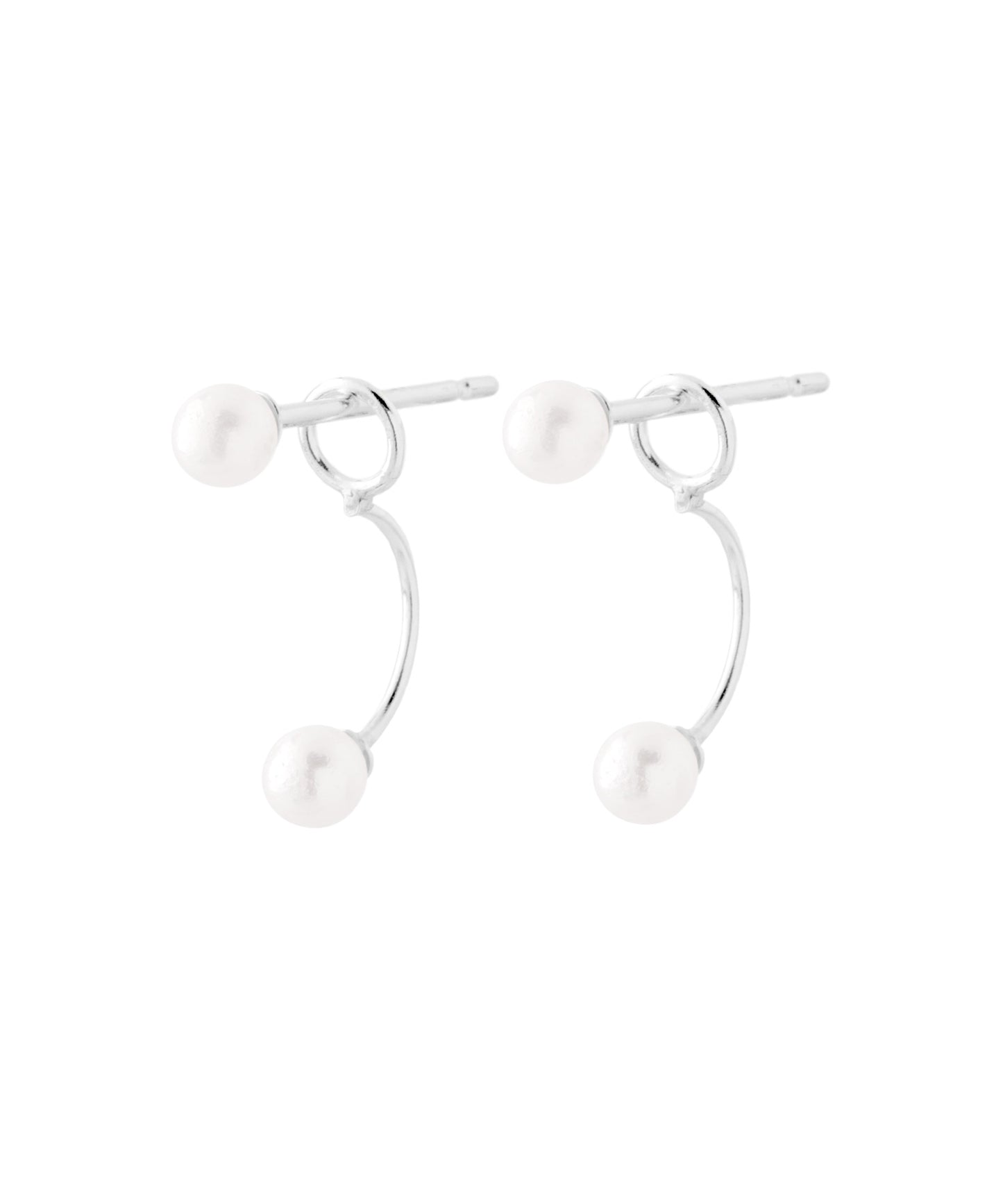 2-Way Pearl Earrings [925 Silver]