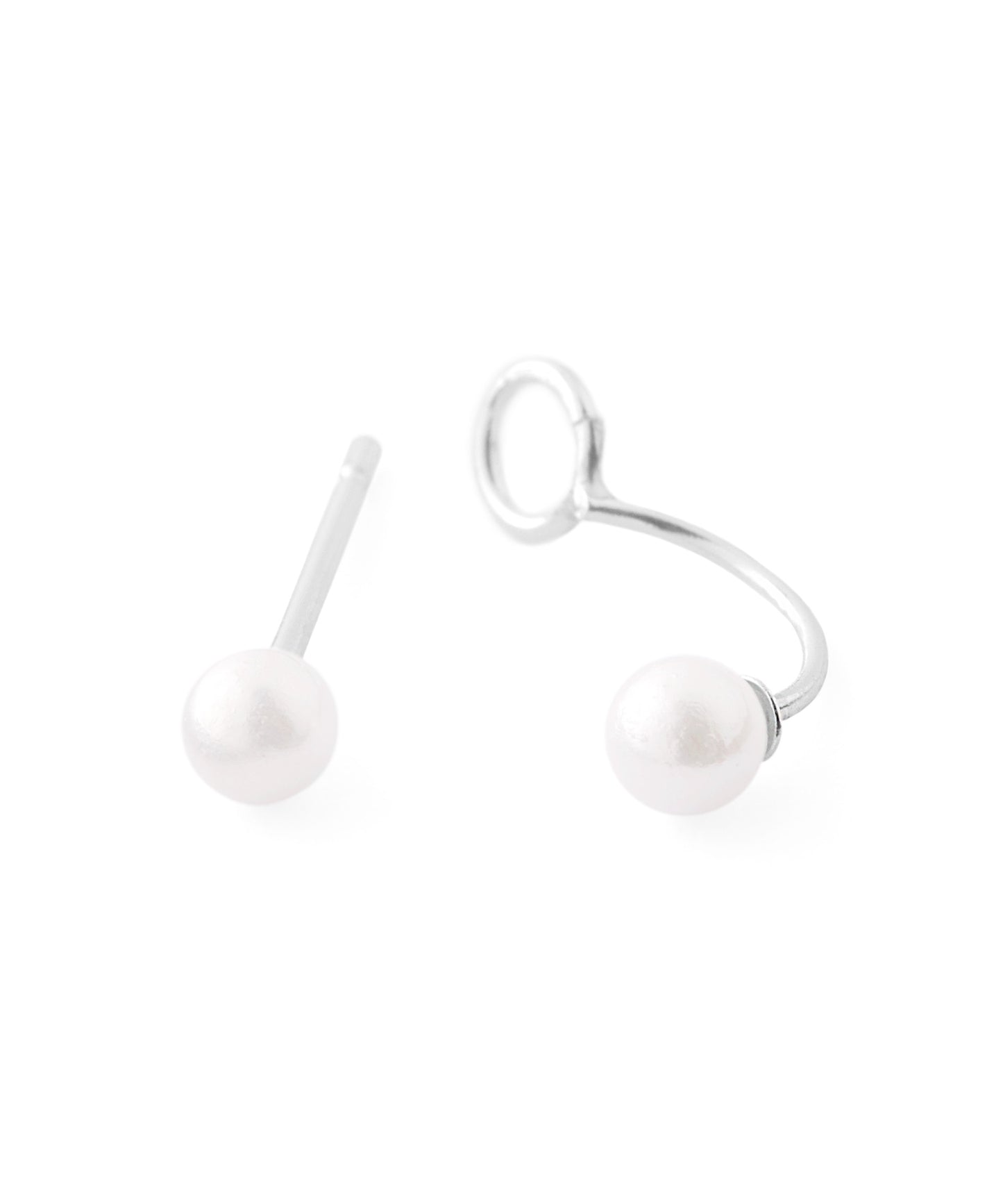 2-Way Pearl Earrings [925 Silver]