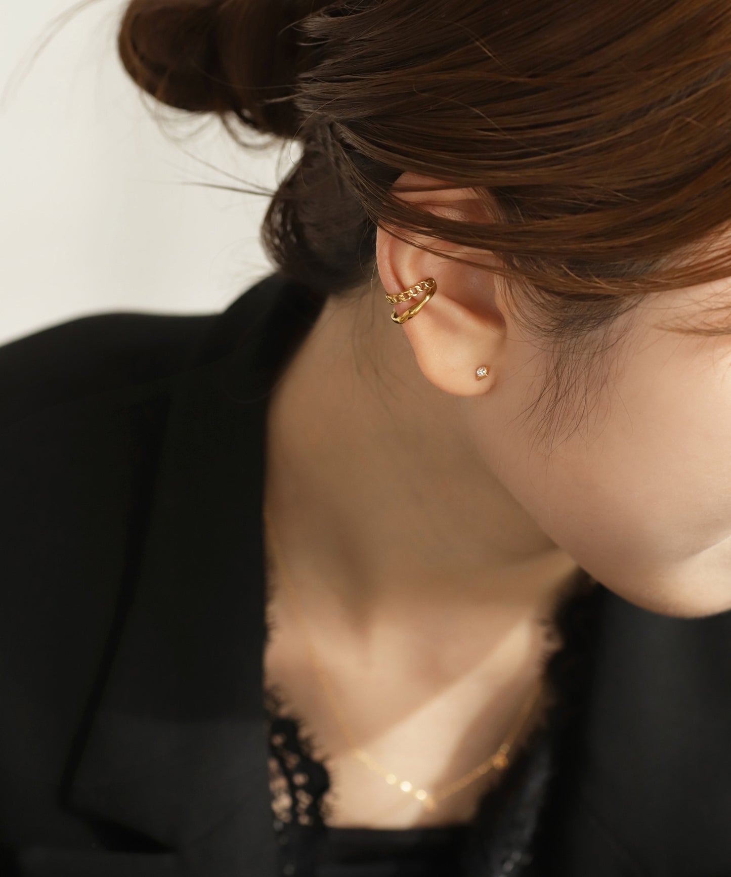 Chain Design Ear Cuff [Stainless Steel]