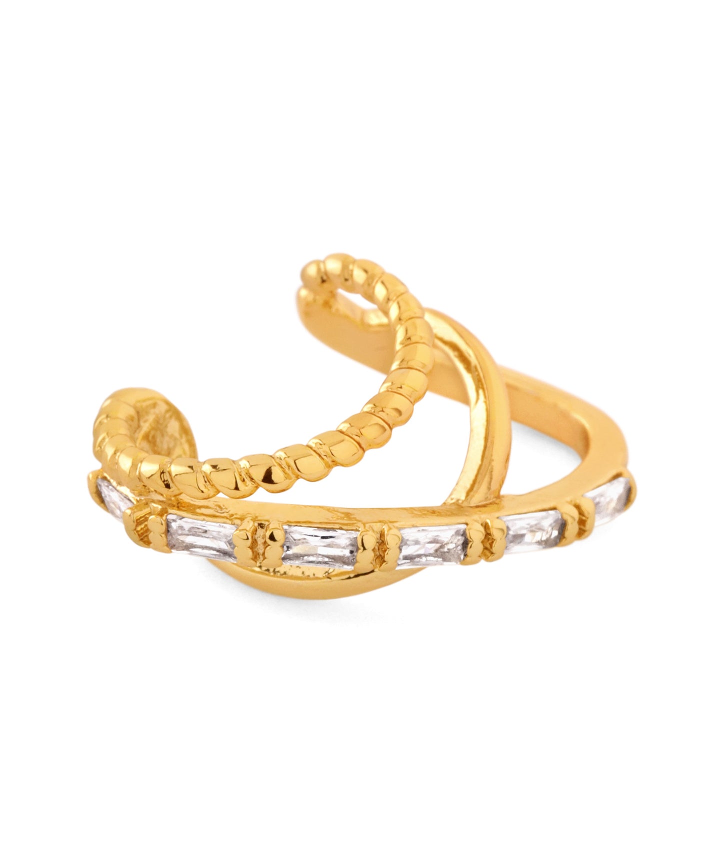 Bijou × Cross Line Ear Cuff