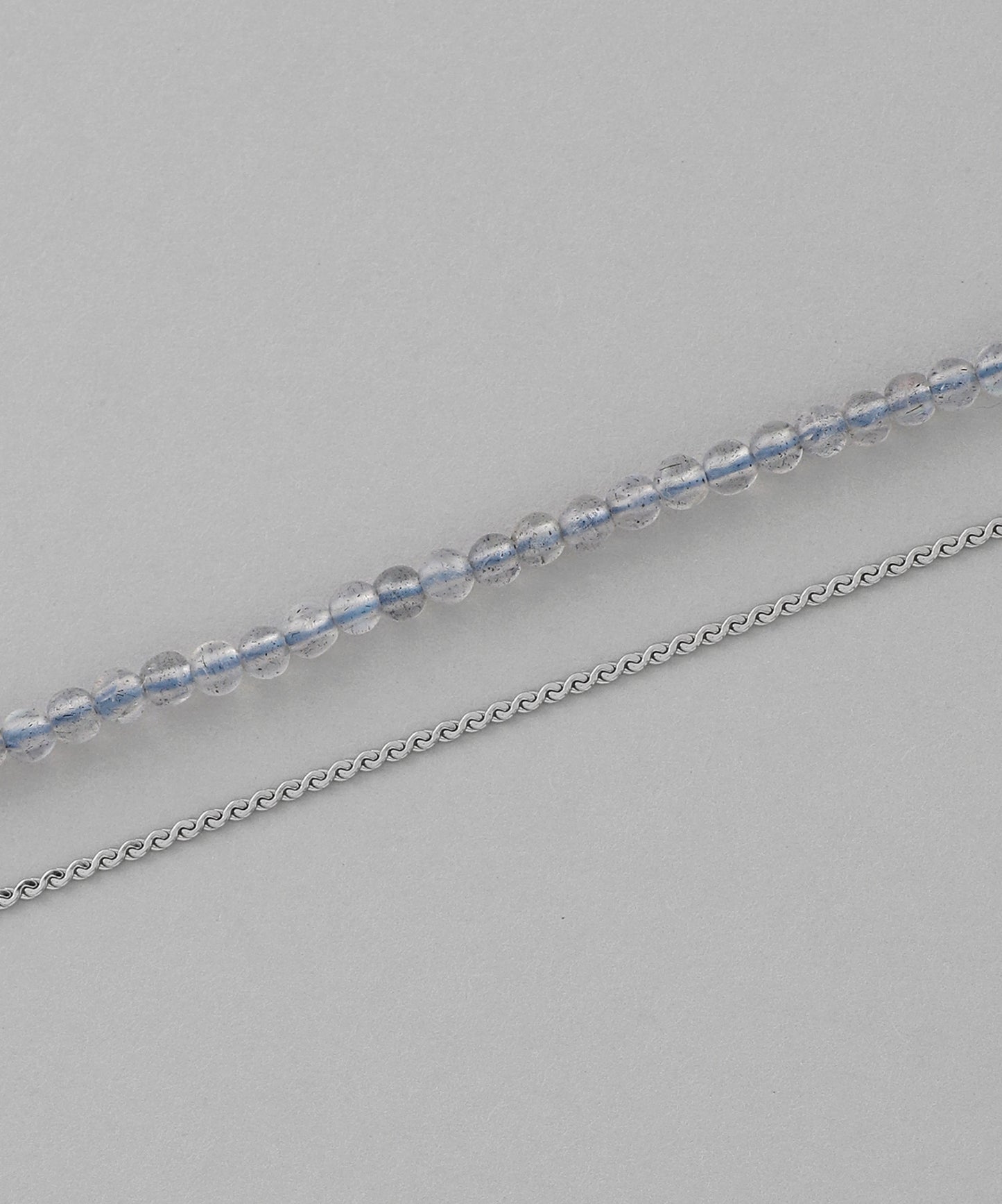 【Stainless Steel IP】Gemstone 2 Way Necklace