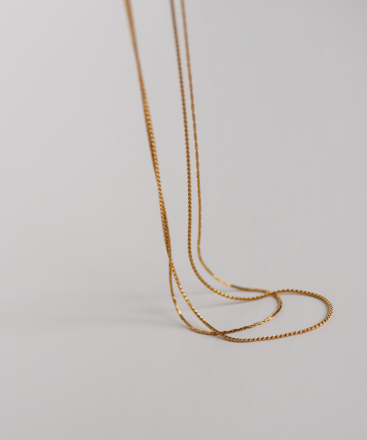 【Stainless Steel IP】2-strand Chain Necklace