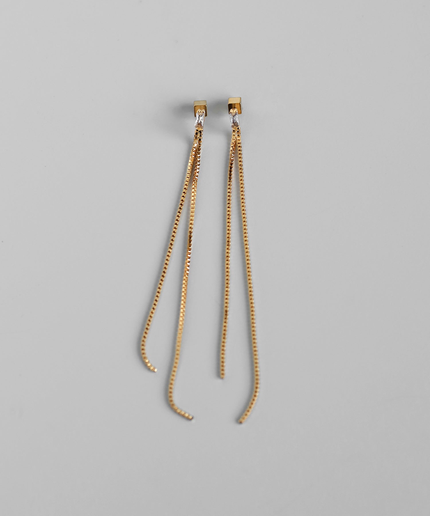 Bijou × Chain Long Earrings (dg210272p) mimi33 ONLINE STORE