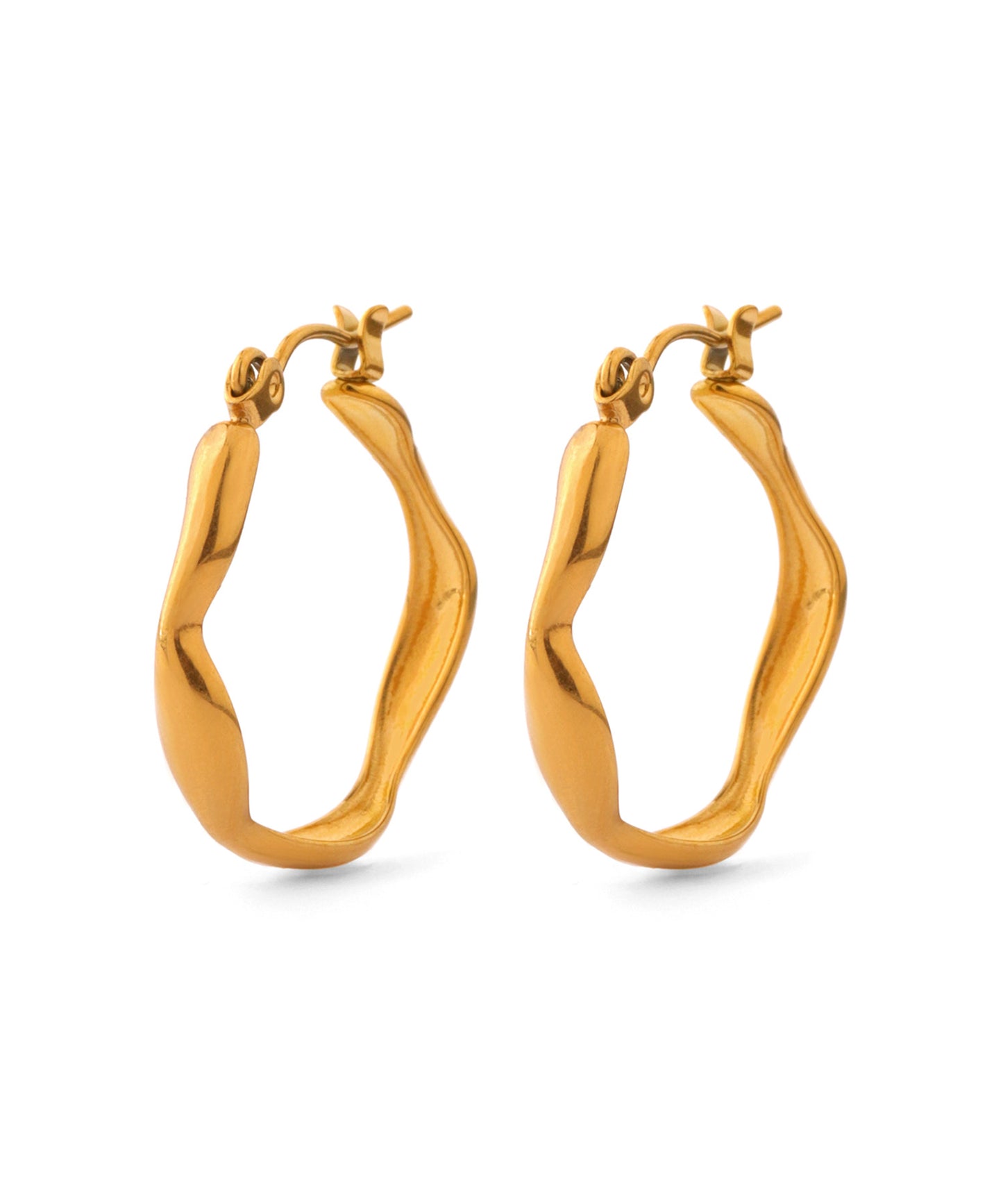 Nuance Metal Hoop Earrings [Stainless Steel]