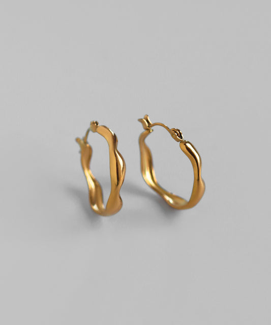 Nuance Metal Hoop Earrings [Stainless Steel]