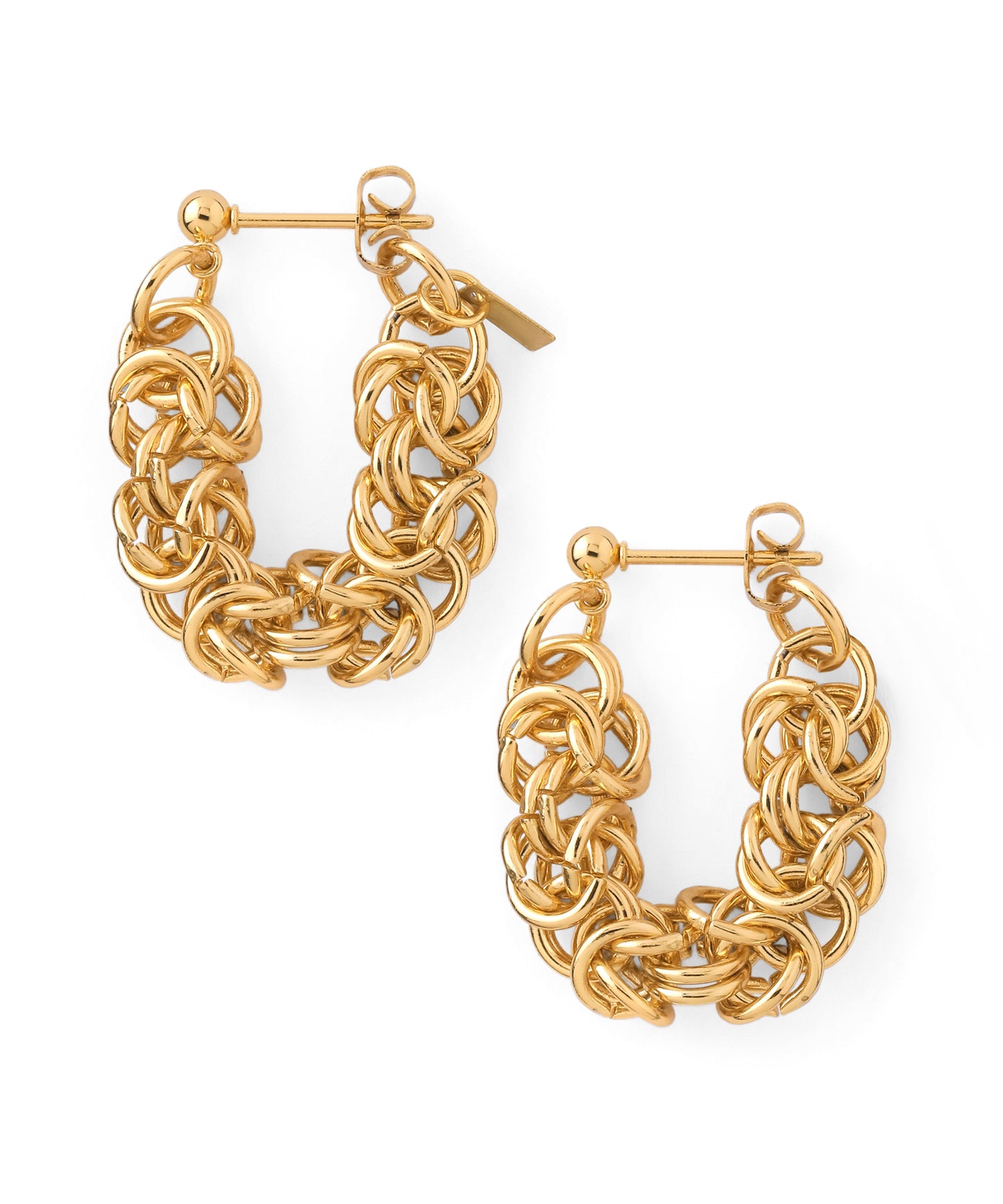 Chain Hoop Earrings [Stainless Steel]