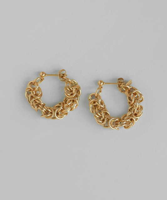Chain Hoop Earrings [Stainless Steel]