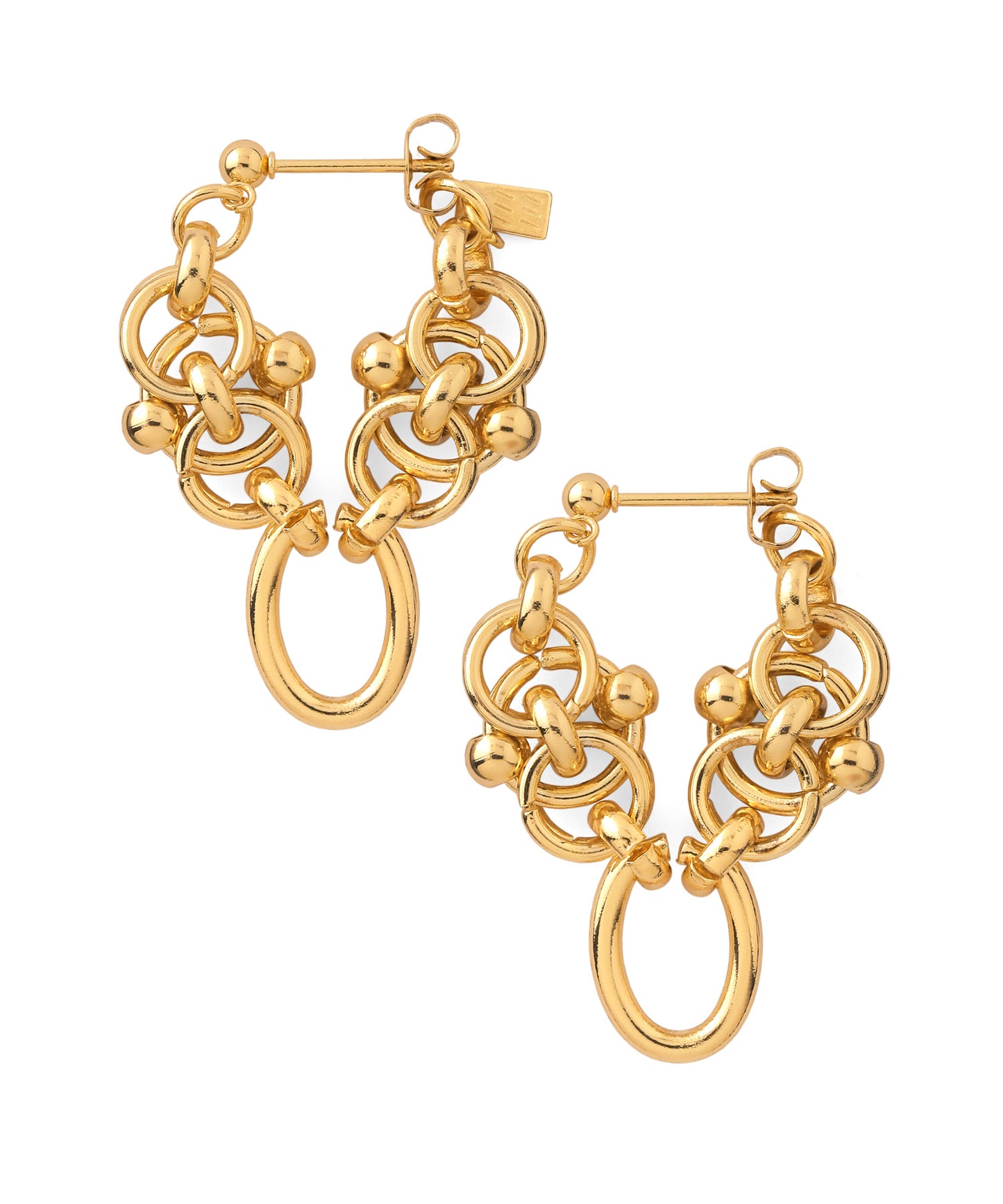 Chain Hoop Earrings [Stainless Steel]