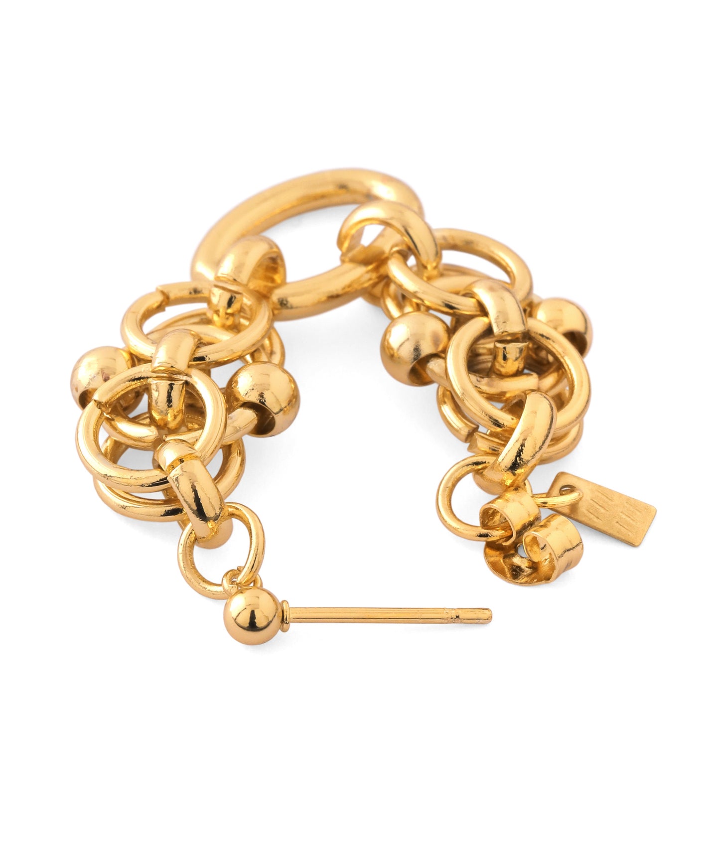 Chain Hoop Earrings [Stainless Steel]