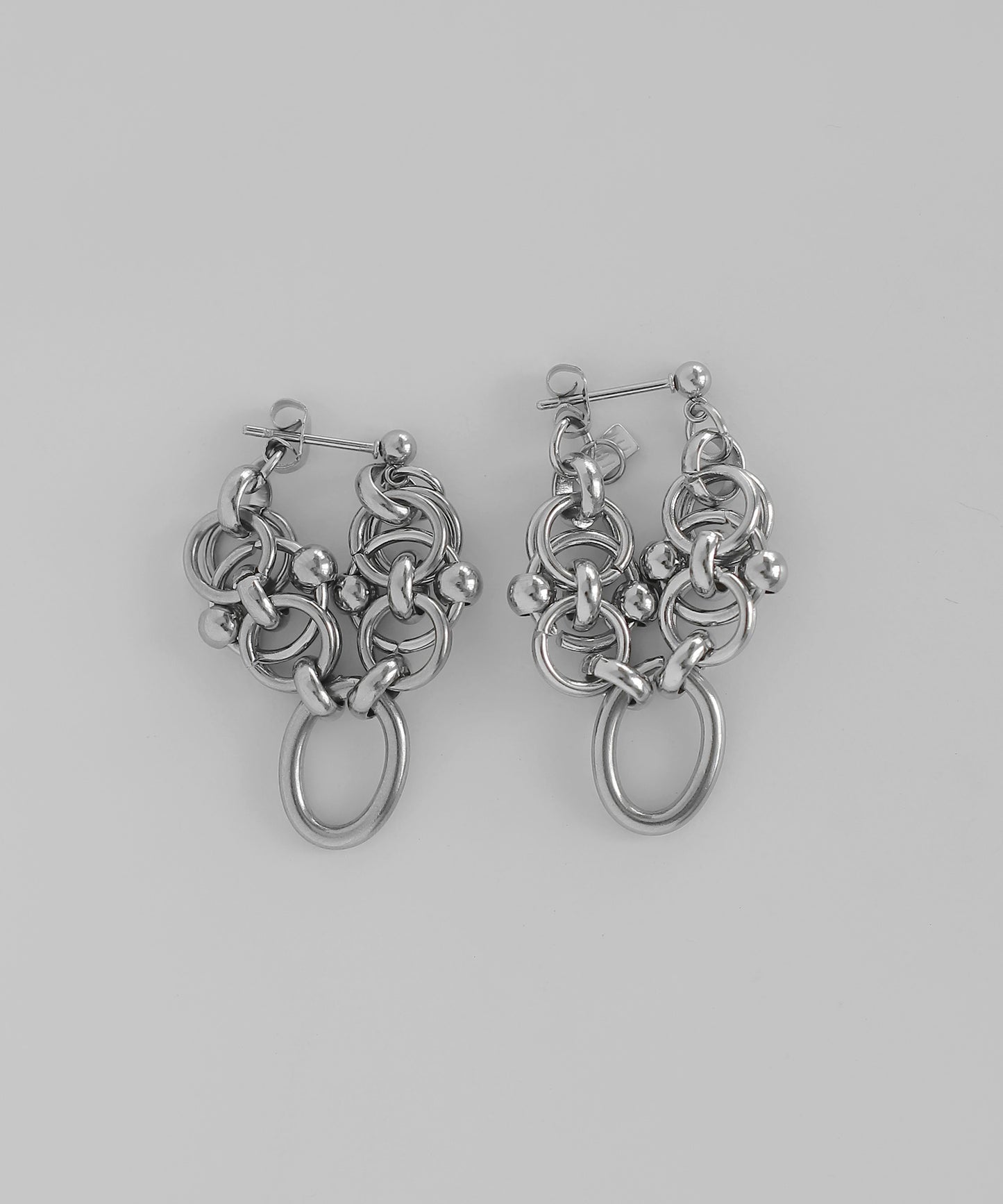 Chain Hoop Earrings [Stainless Steel]