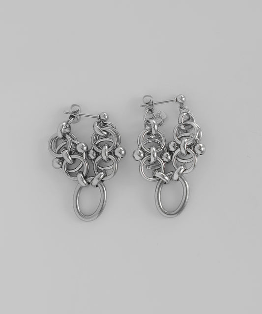 Chain Hoop Earrings [Stainless Steel]