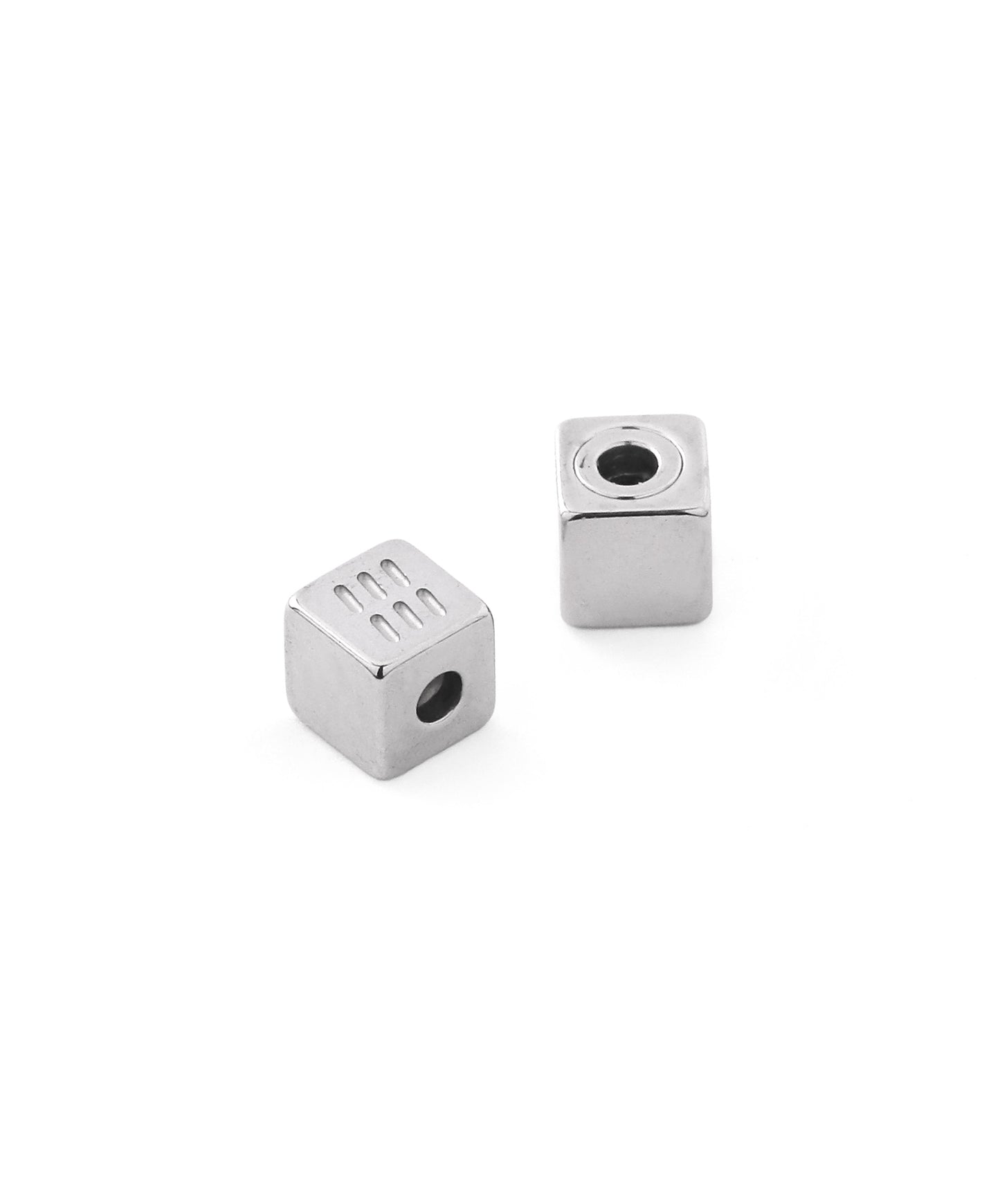 Square Bead Earrings [925 Silver]
