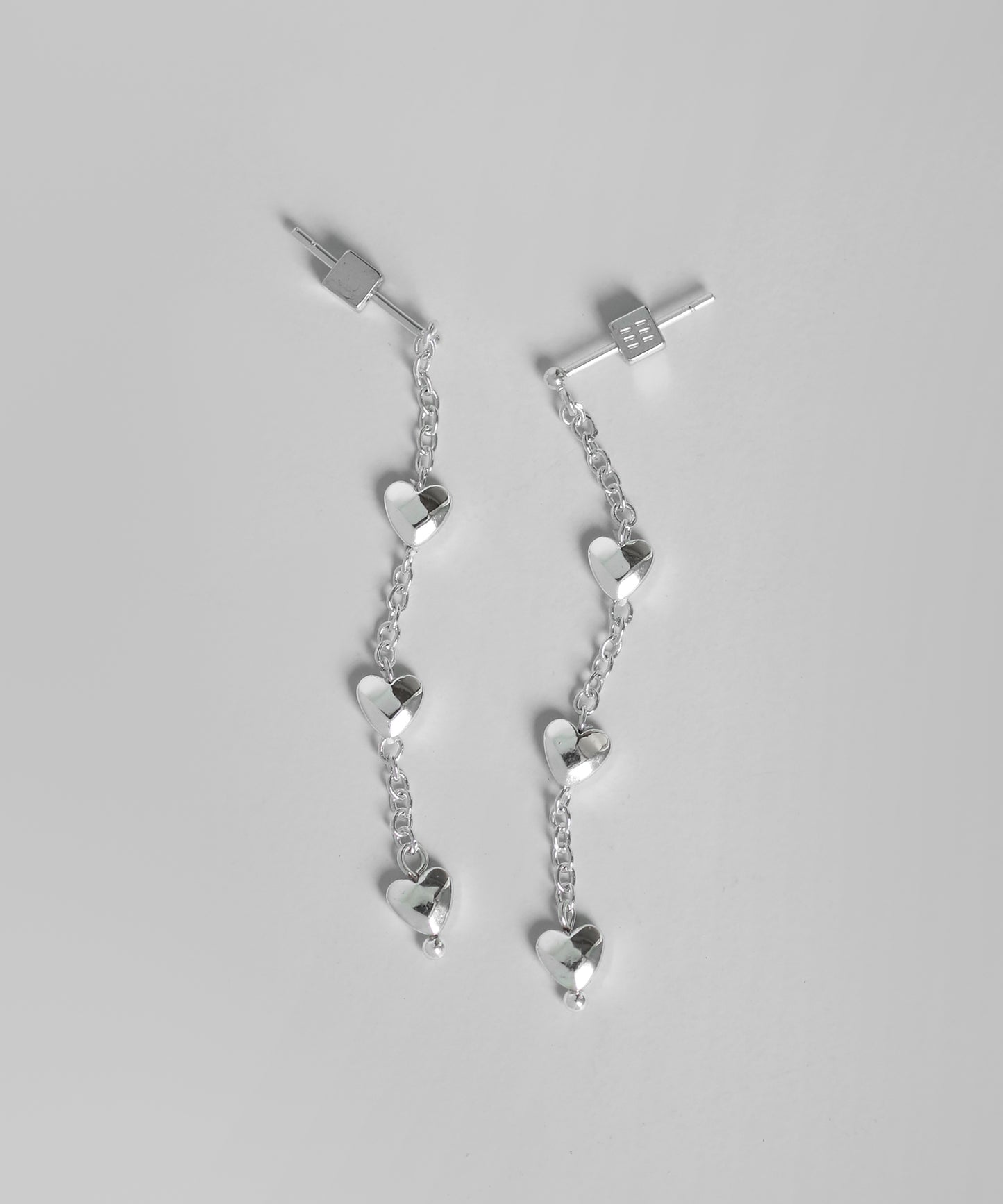 Heart Station Earrings [925 Silver]