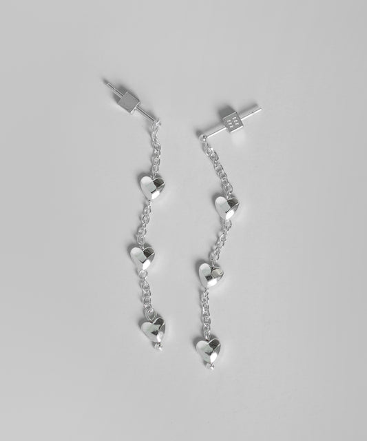 Heart Station Earrings [925 Silver]