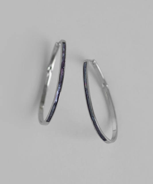 Shell Hoop Earrings [Stainless Steel]