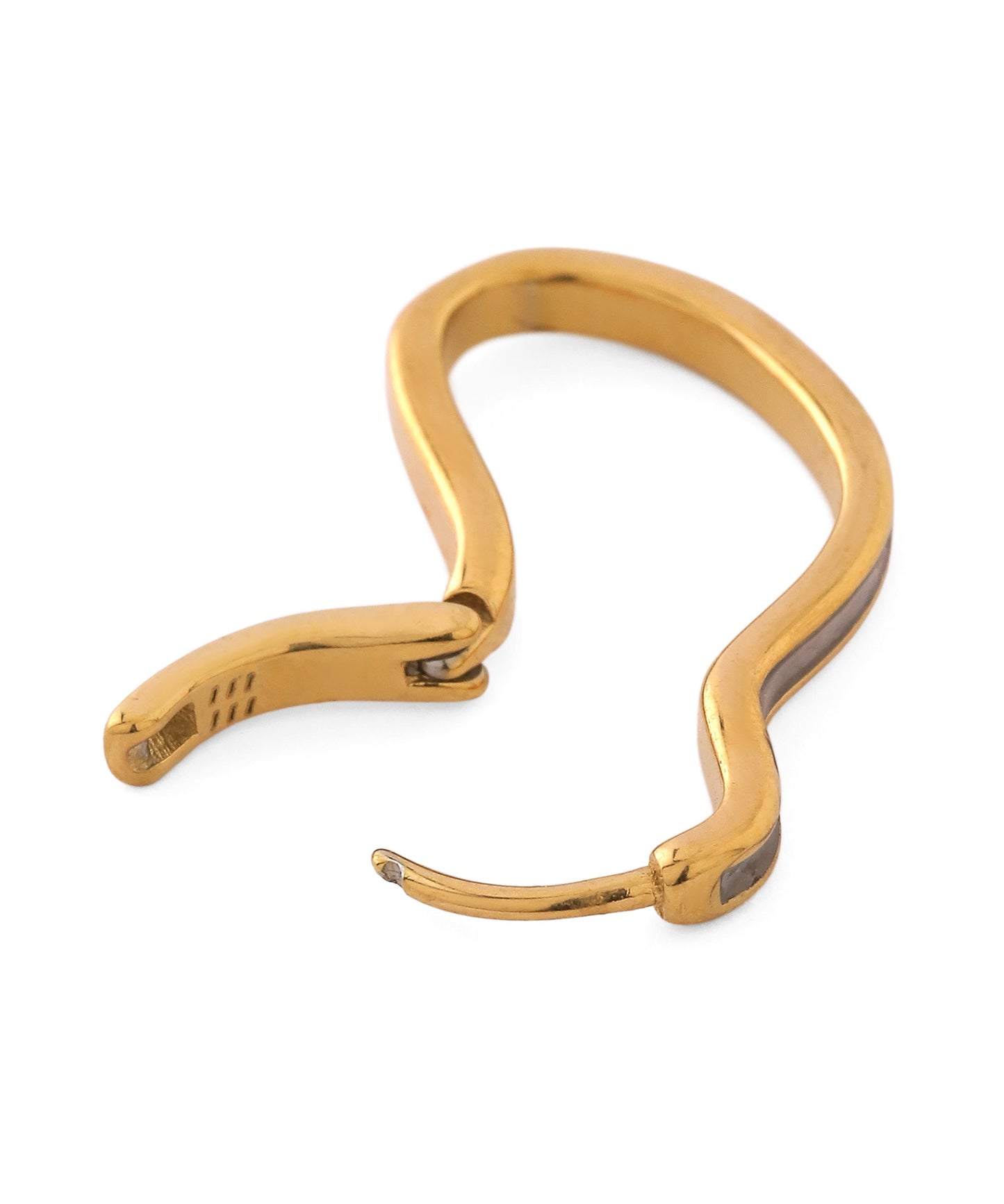 Shell Hoop Earrings [Stainless Steel]