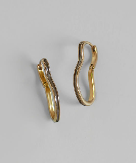 Shell Hoop Earrings [Stainless Steel]