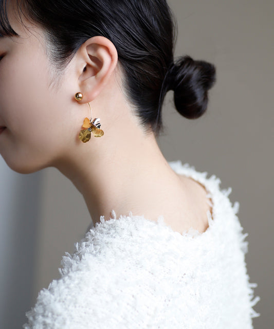 Flower Back Catch Earrings