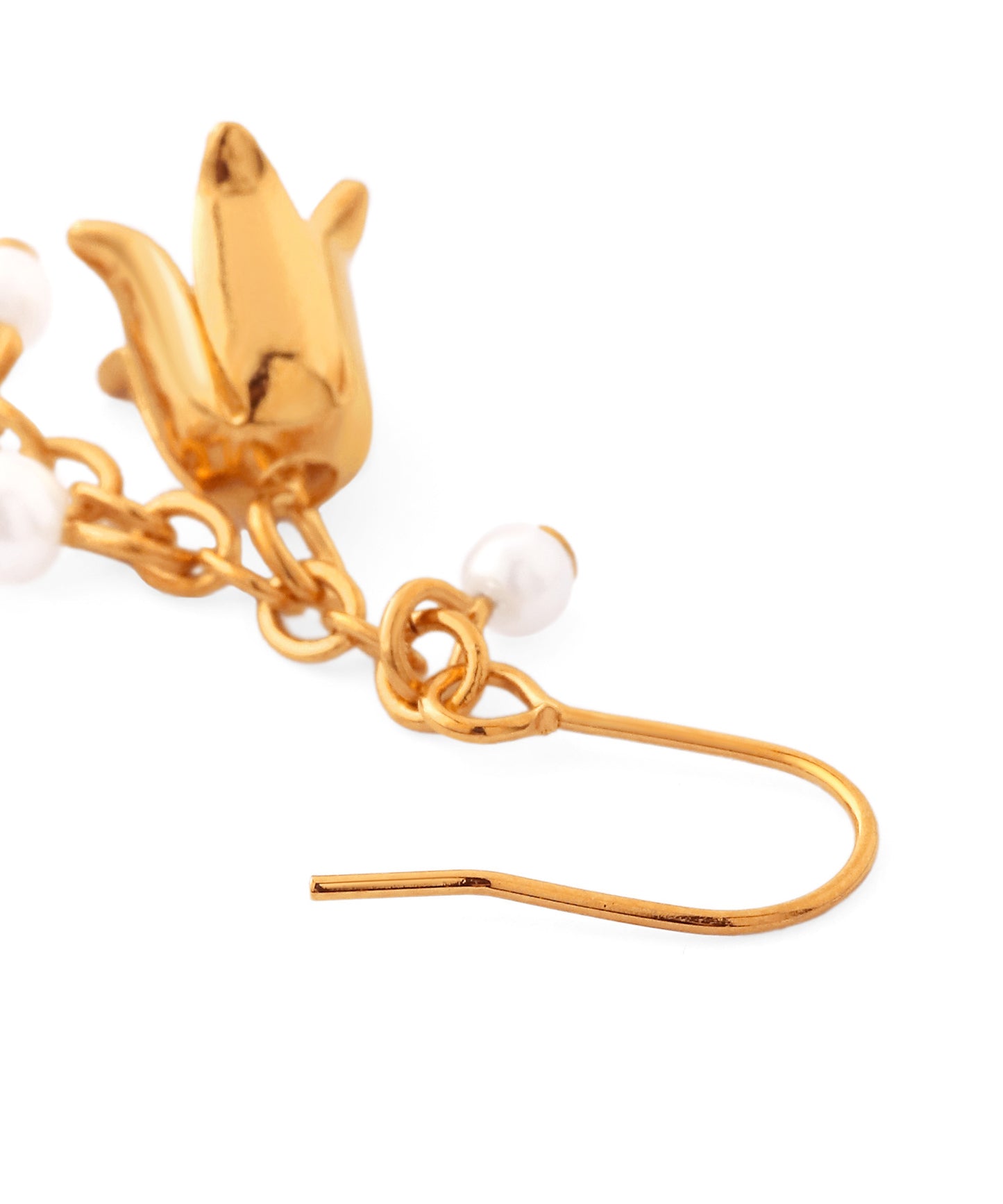 Pearl & Flower Hook Earrings