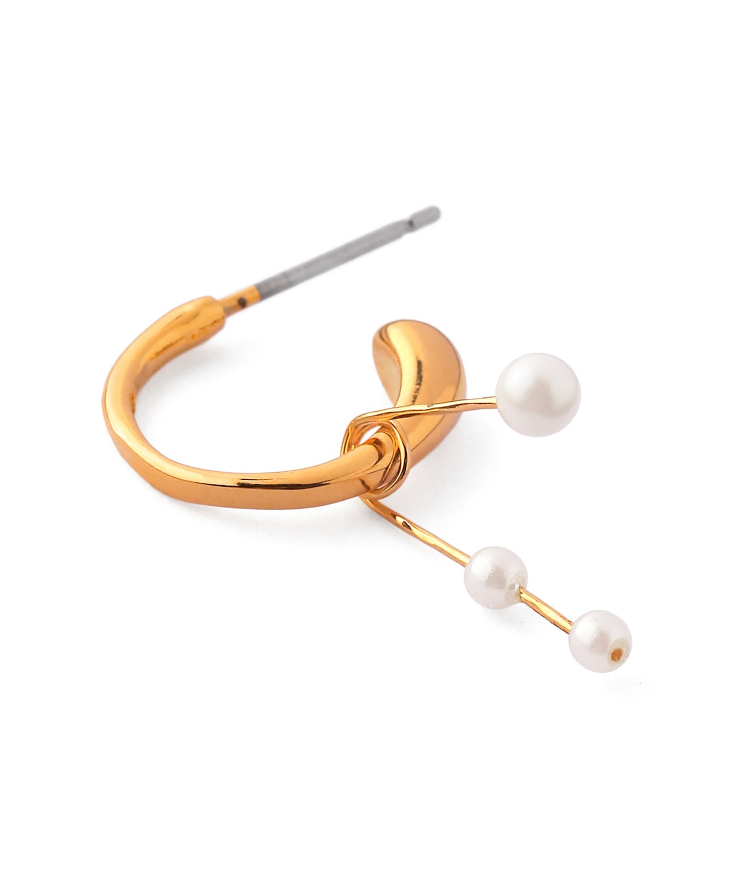 2-way Pearl Hoop Earrings