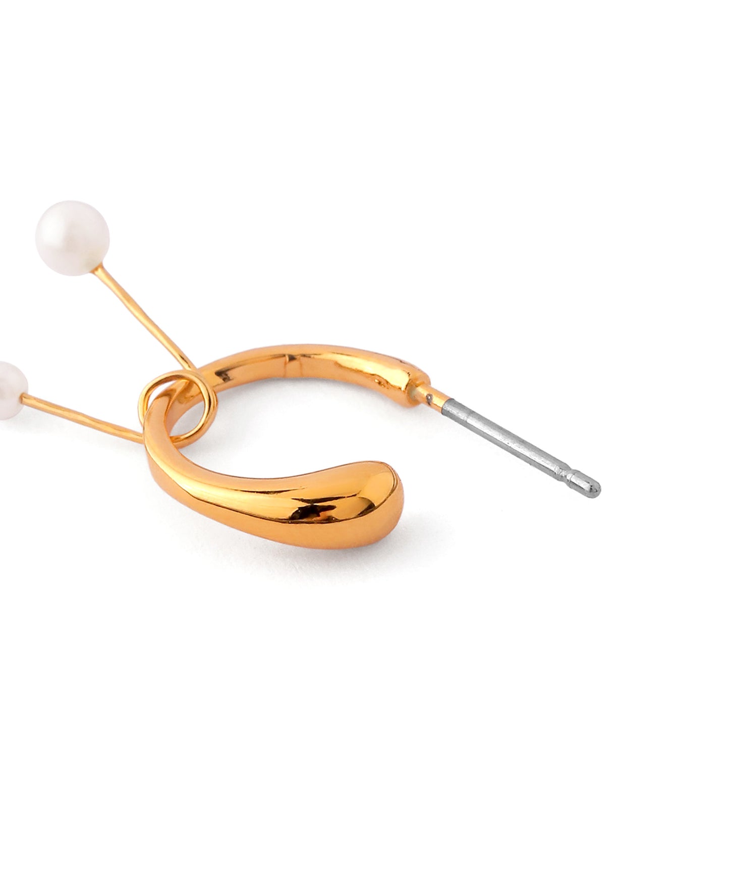 2-way Pearl Hoop Earrings