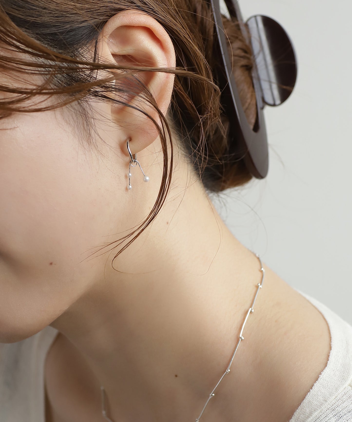 2-way Pearl Hoop Earrings