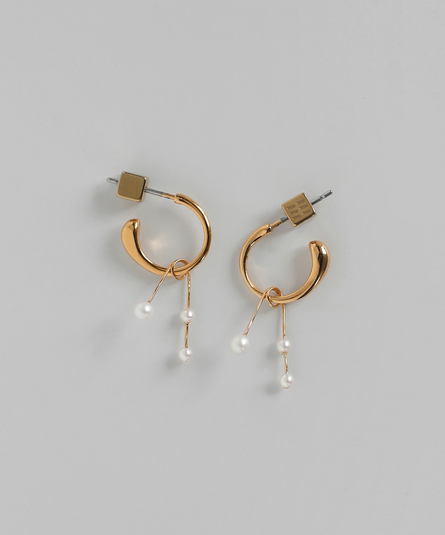 2-way Pearl Hoop Earrings