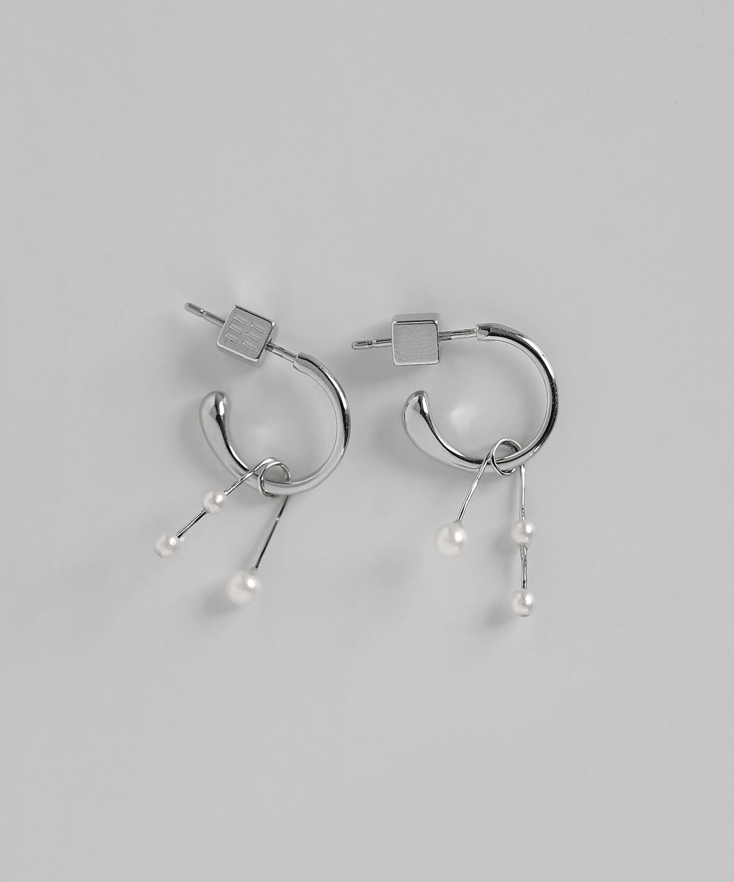 2-way Pearl Hoop Earrings