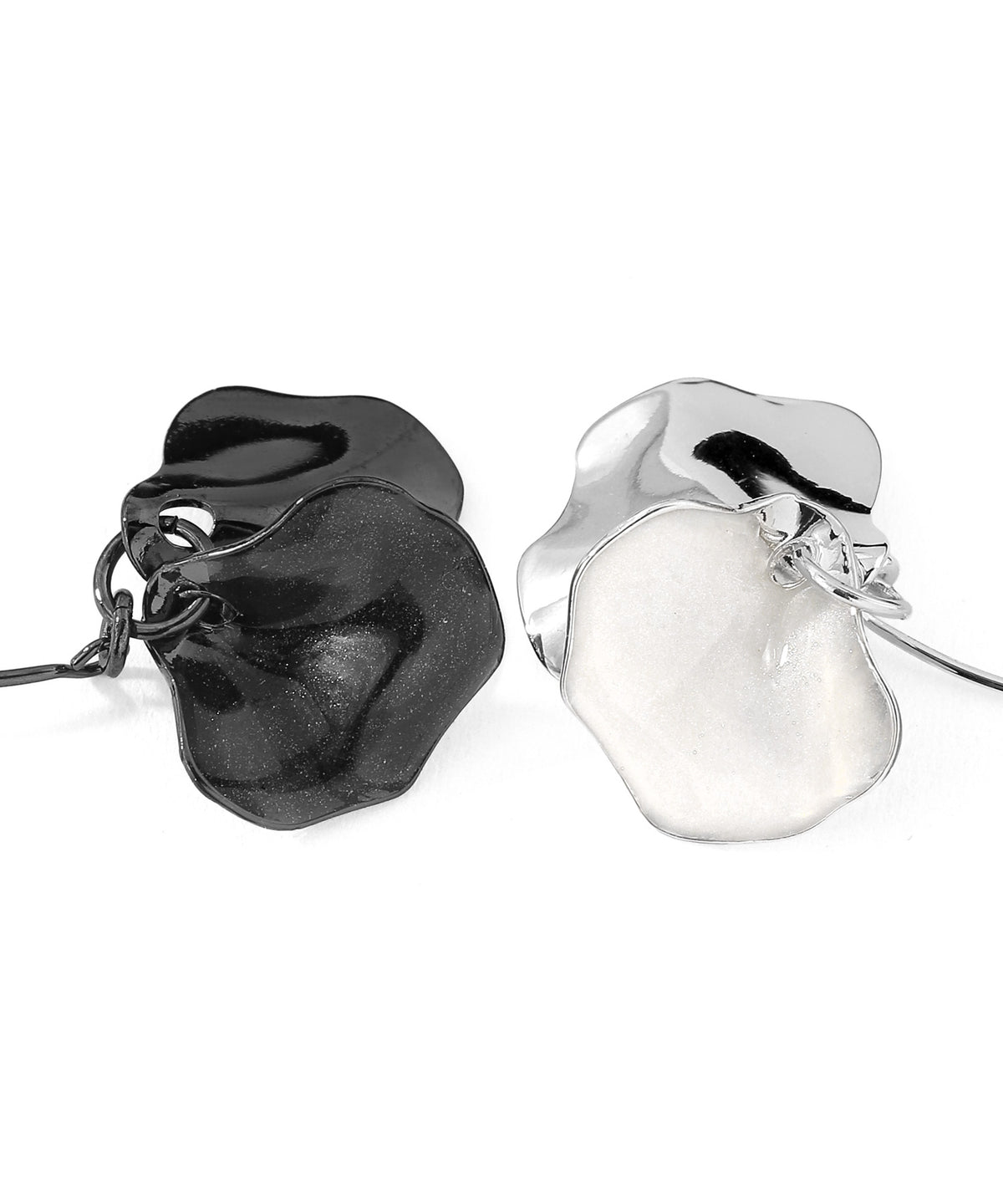 Pearl & Flower Asymmetric Earrings