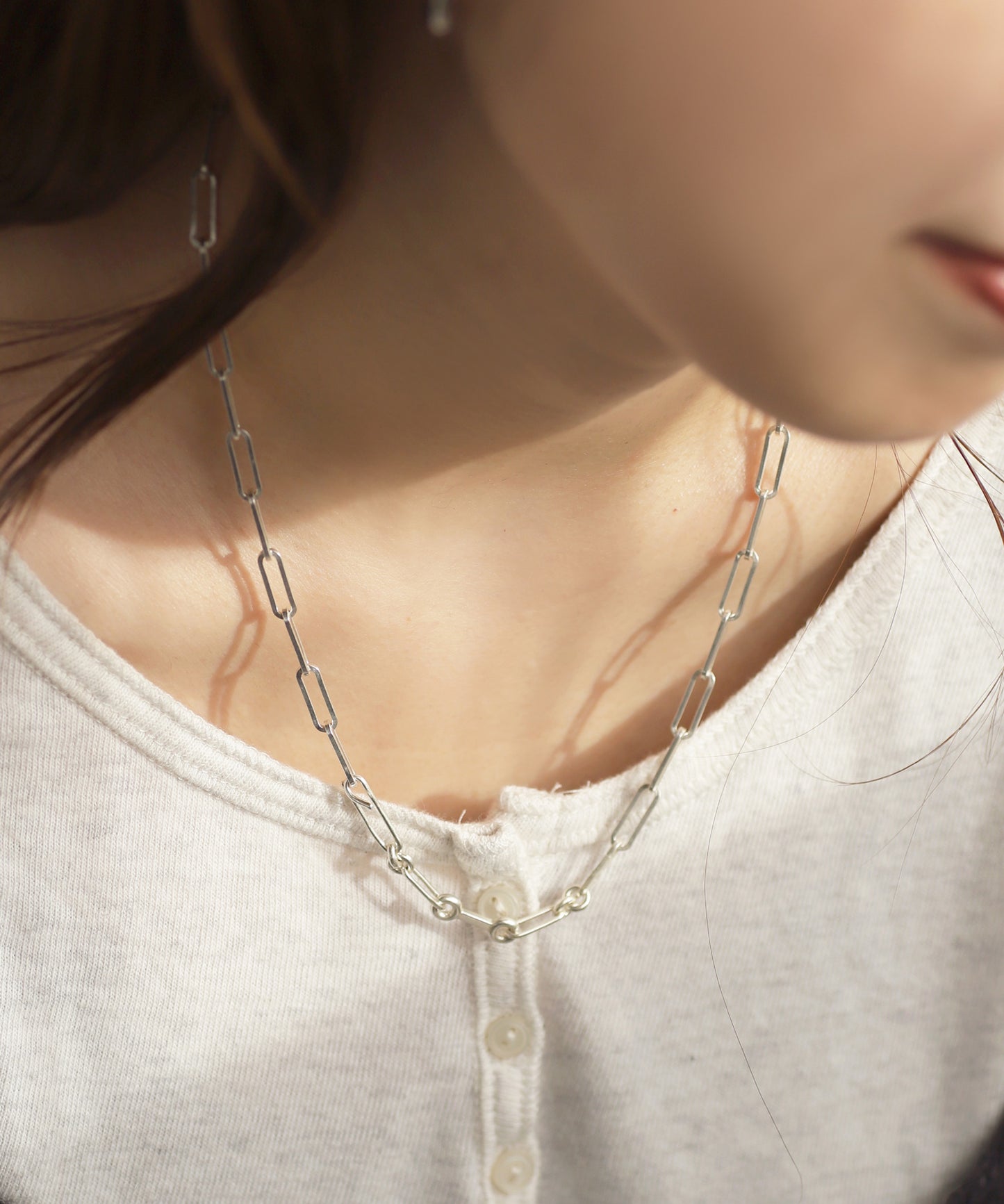 Chain Lariat Necklace [925 Silver]