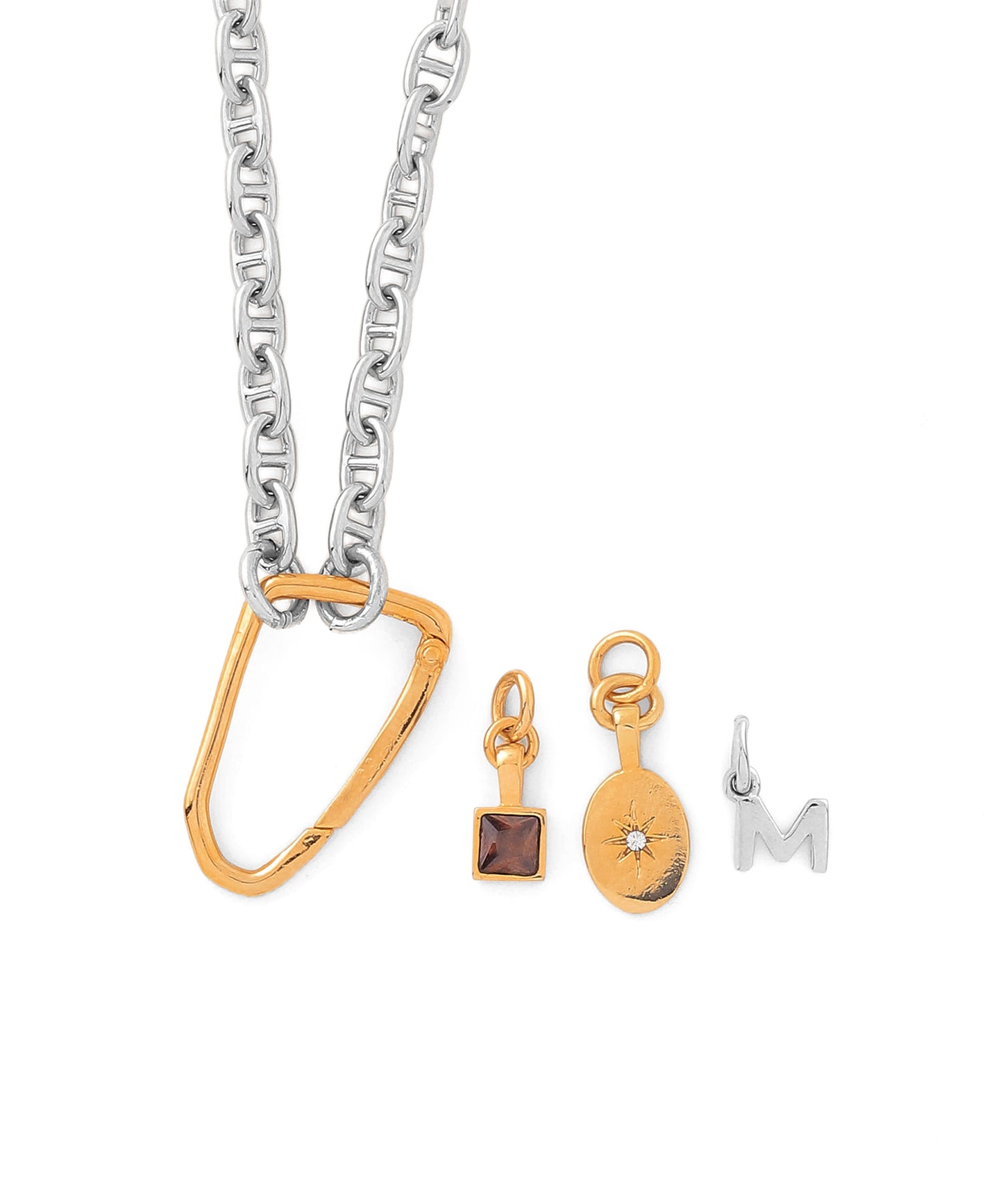 Detachable Charm Necklace [Thick Plating]
