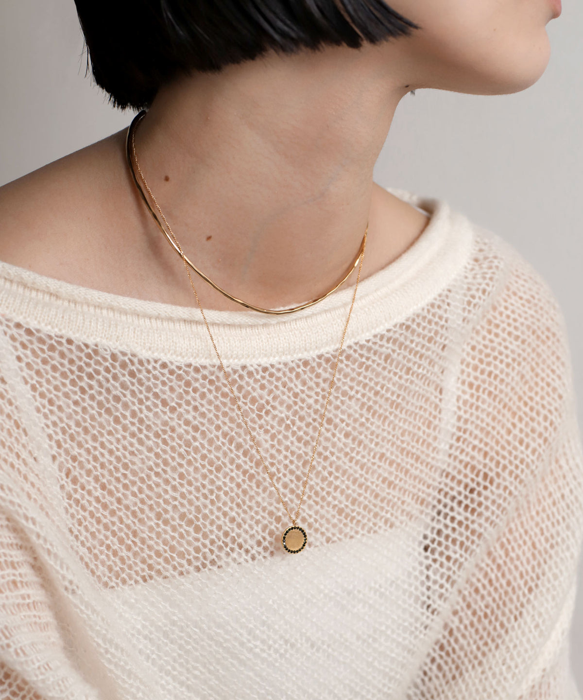 Natural Gemstone Circle Necklace