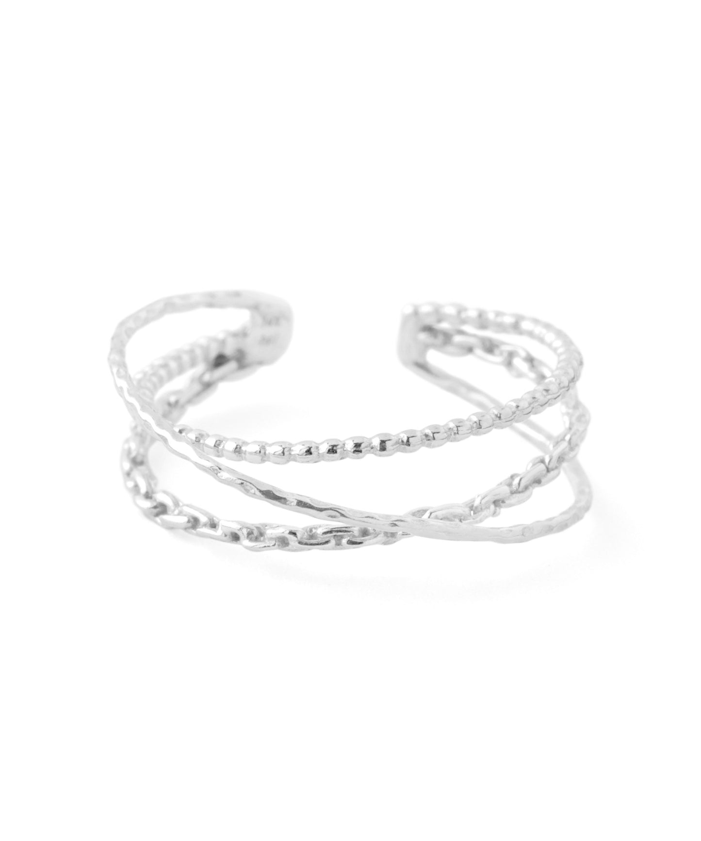 [Eligible for Gift] Cross Line Ring [925 Silver]