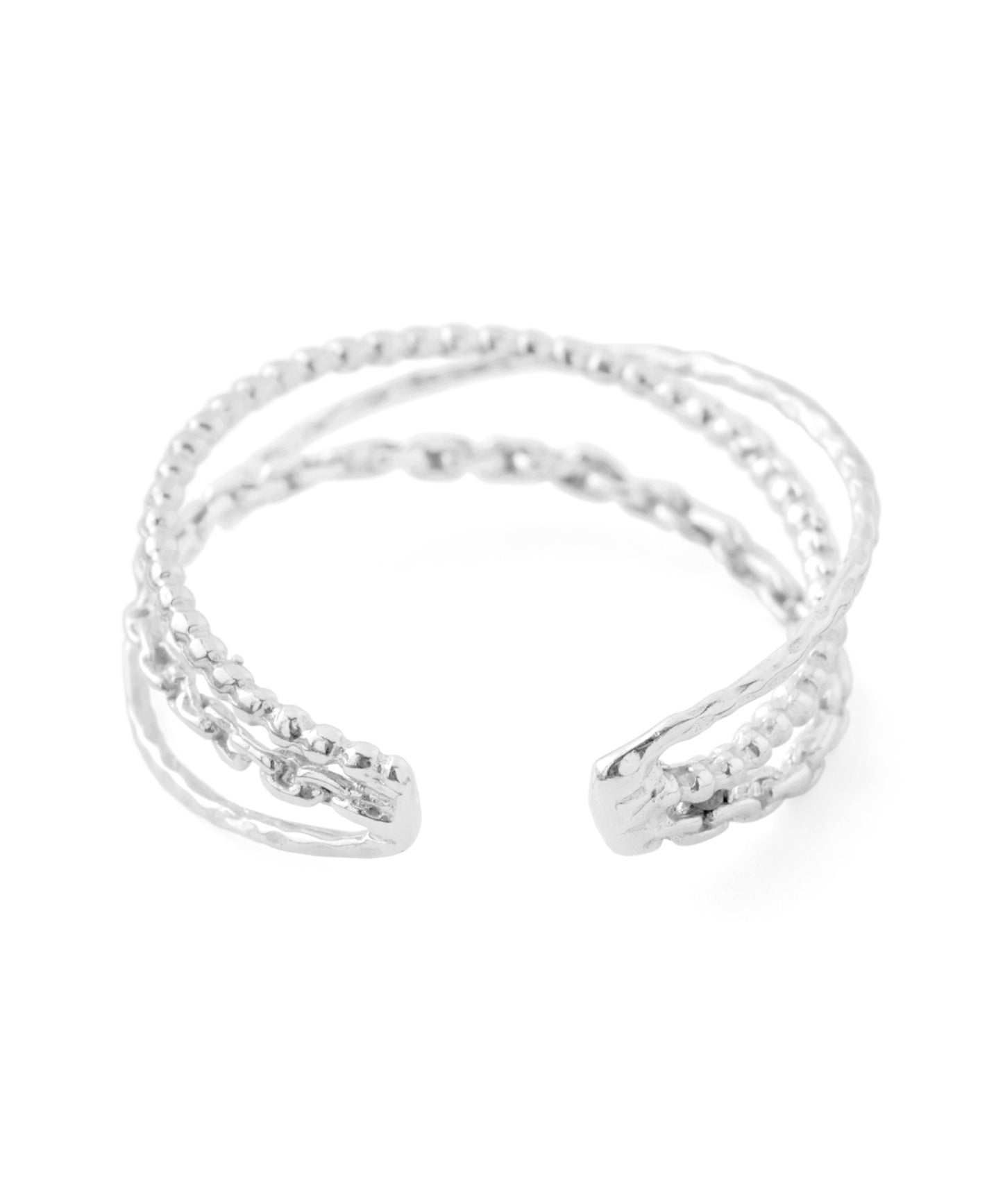 [Eligible for Gift] Cross Line Ring [925 Silver]