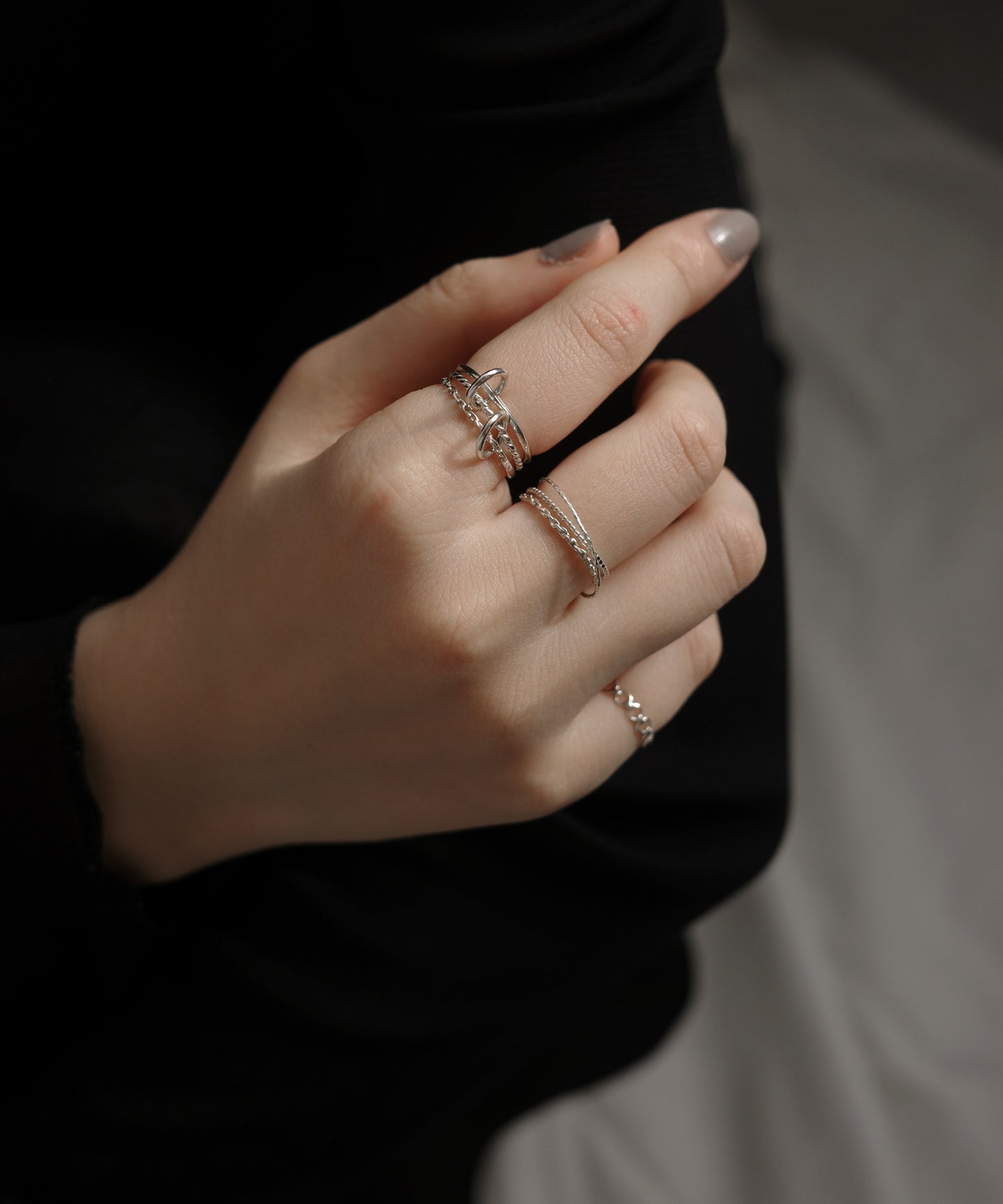 [Eligible for Gift] Cross Line Ring [925 Silver]