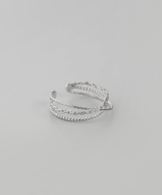 [Eligible for Gift] Cross Line Ring [925 Silver]