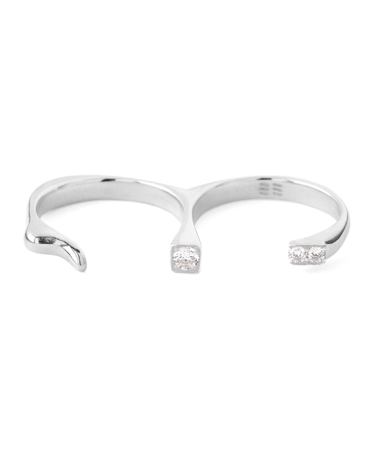 [Eligible for Gift] Bijou Double-Finger Ring [925 Silver]