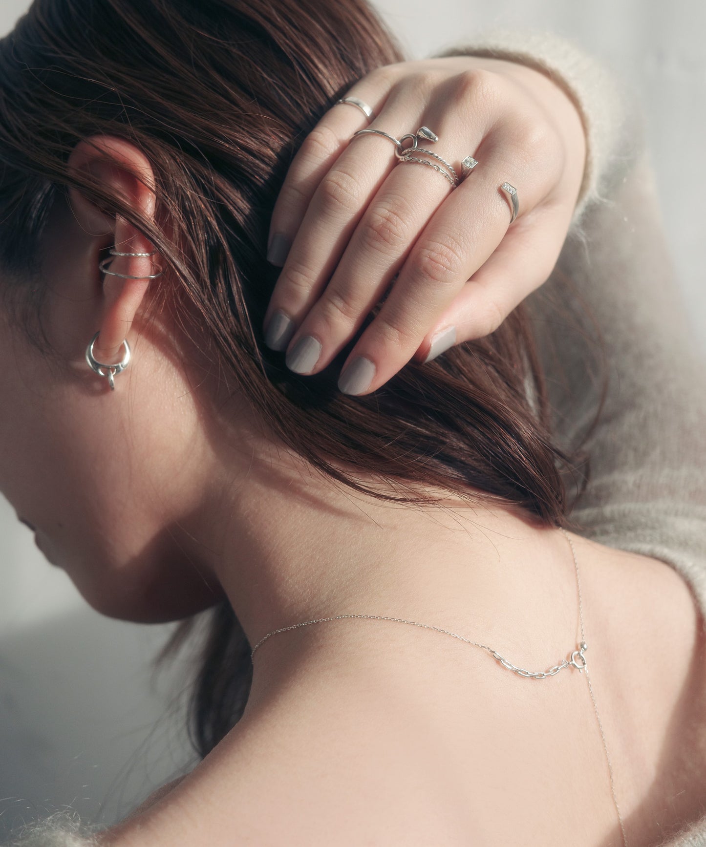 [Eligible for Gift] Bijou Double-Finger Ring [925 Silver]