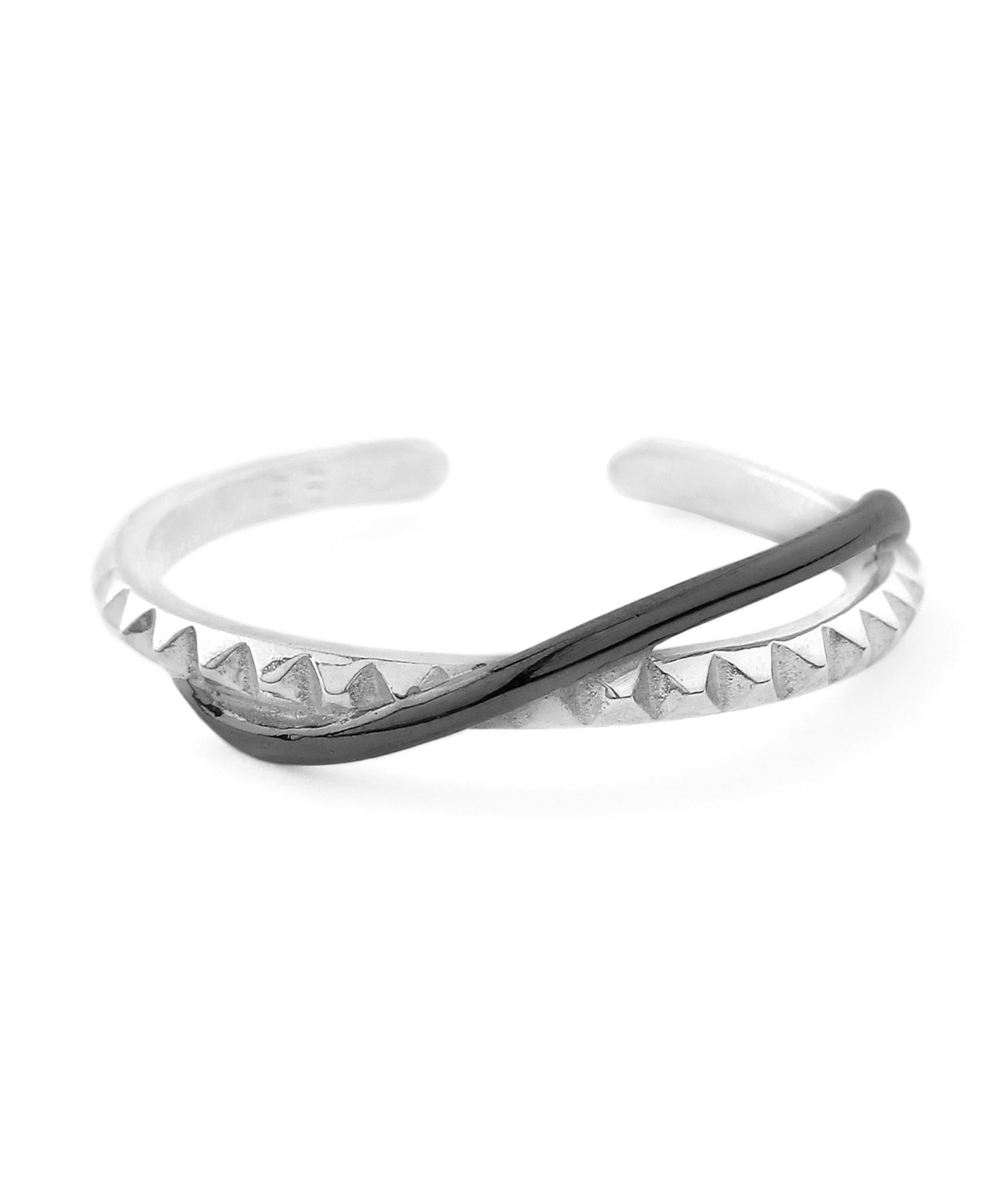Two-Tone Cross Ring [925 Silver]