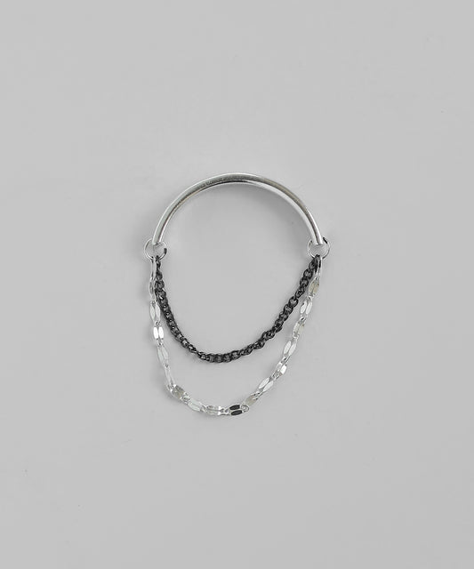 Two-Tone Chain Ring [925 Silver]