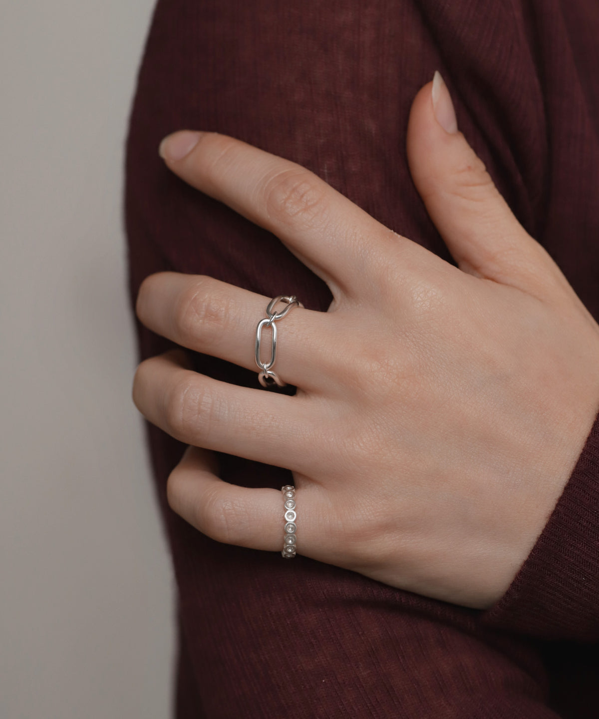 Gemstone 2-Way Pinky Ring [925 Silver]