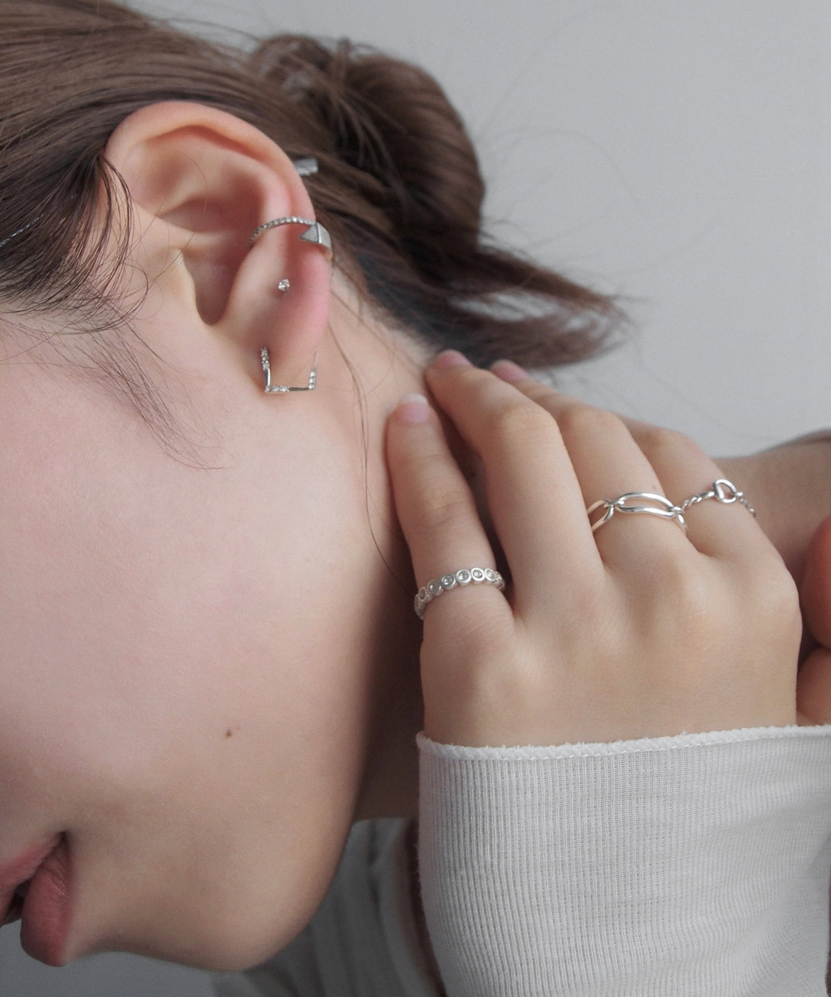 Gemstone 2-Way Pinky Ring [925 Silver]