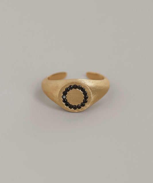 Natural Gemstone Signet Ring