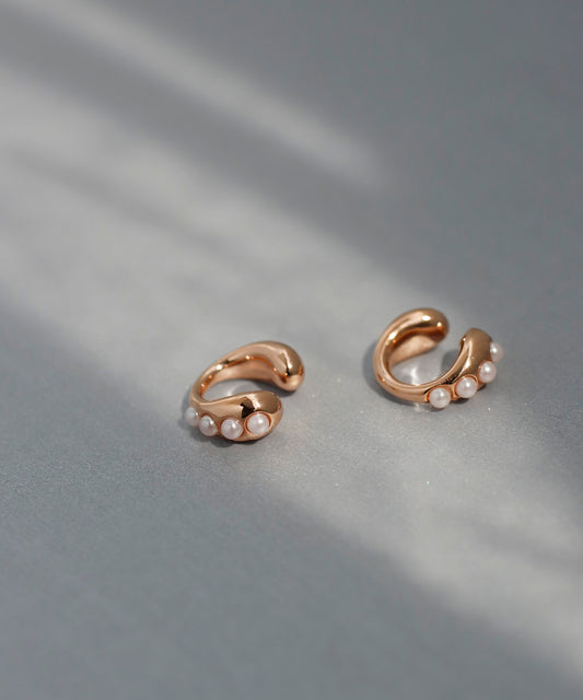 Metal 2way Earrings [mini pearls]