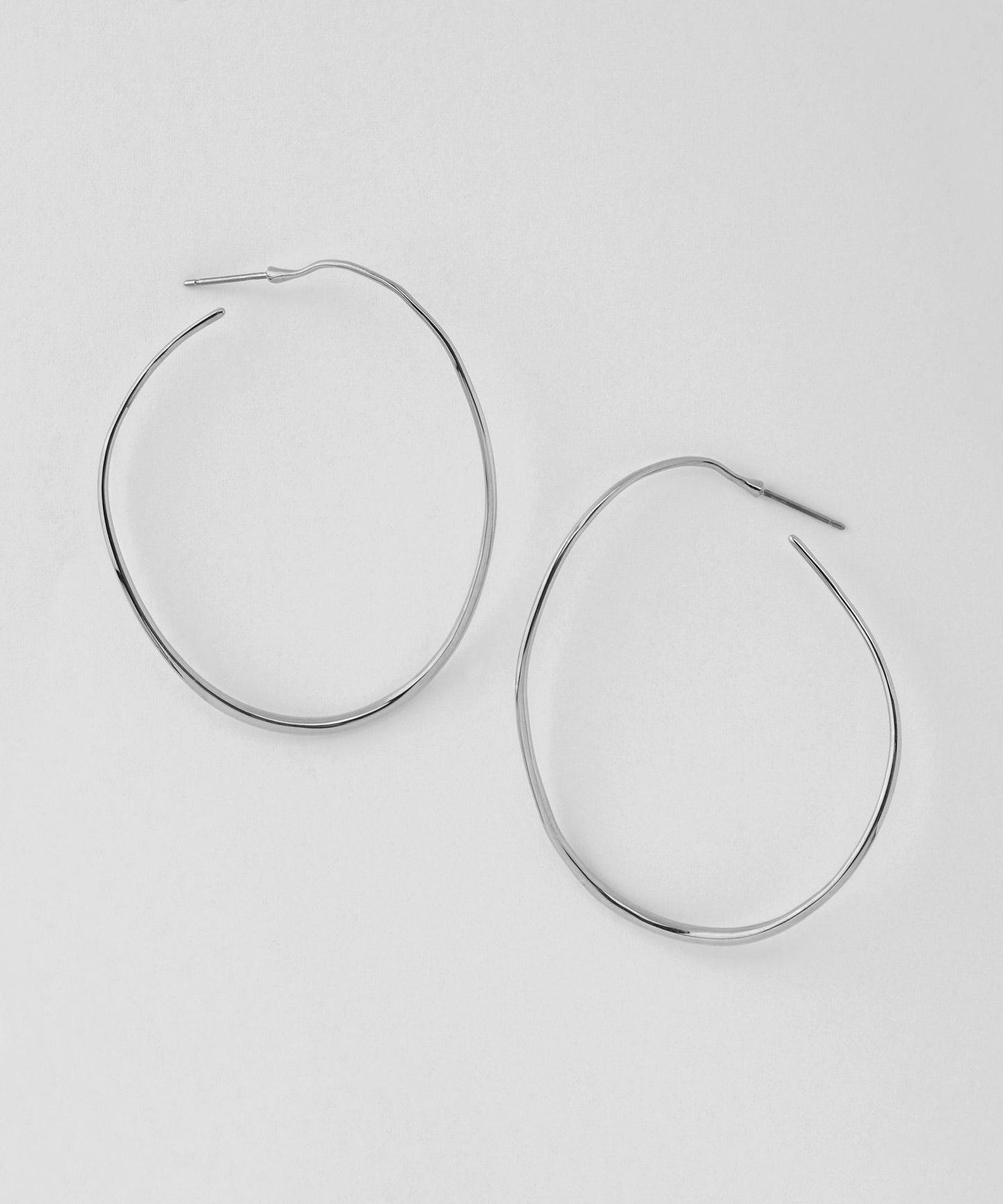 Nuance Line Hoop Earrings [L]
