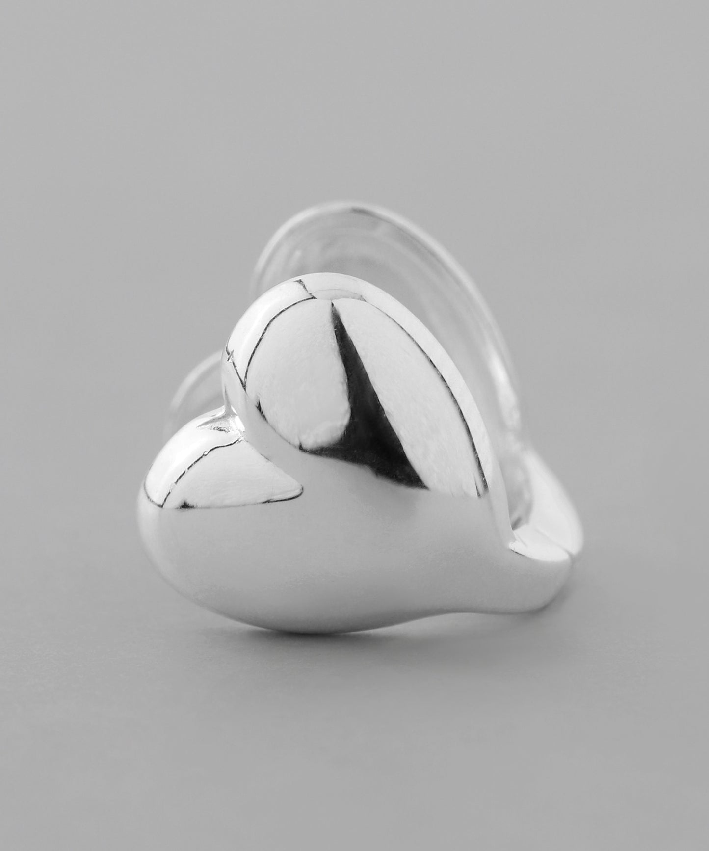 Heart Hoop Earrings [925 silver]
