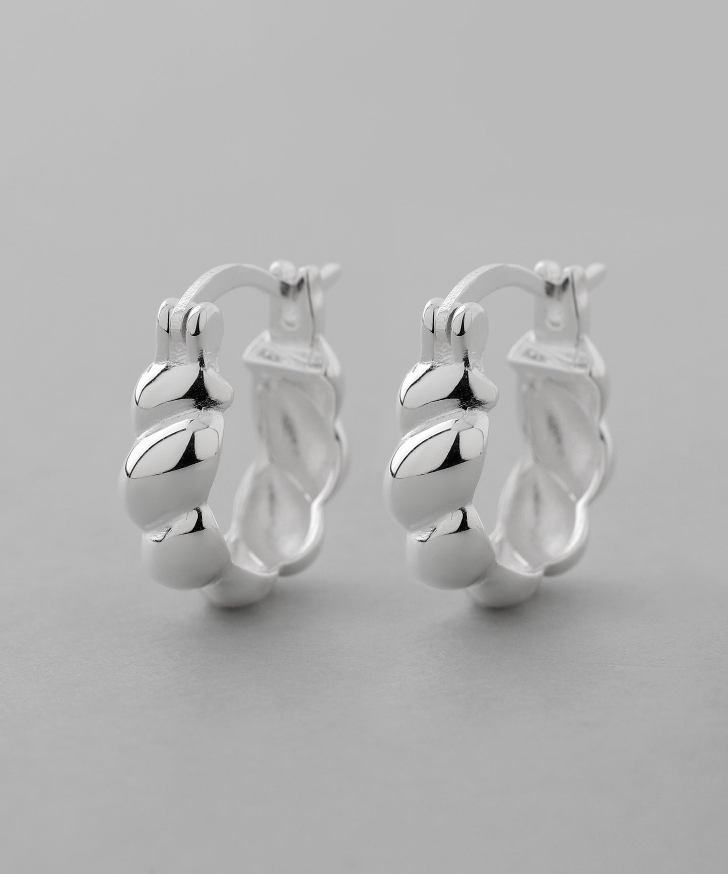 Twisted Hoop Earrings [925 silver]