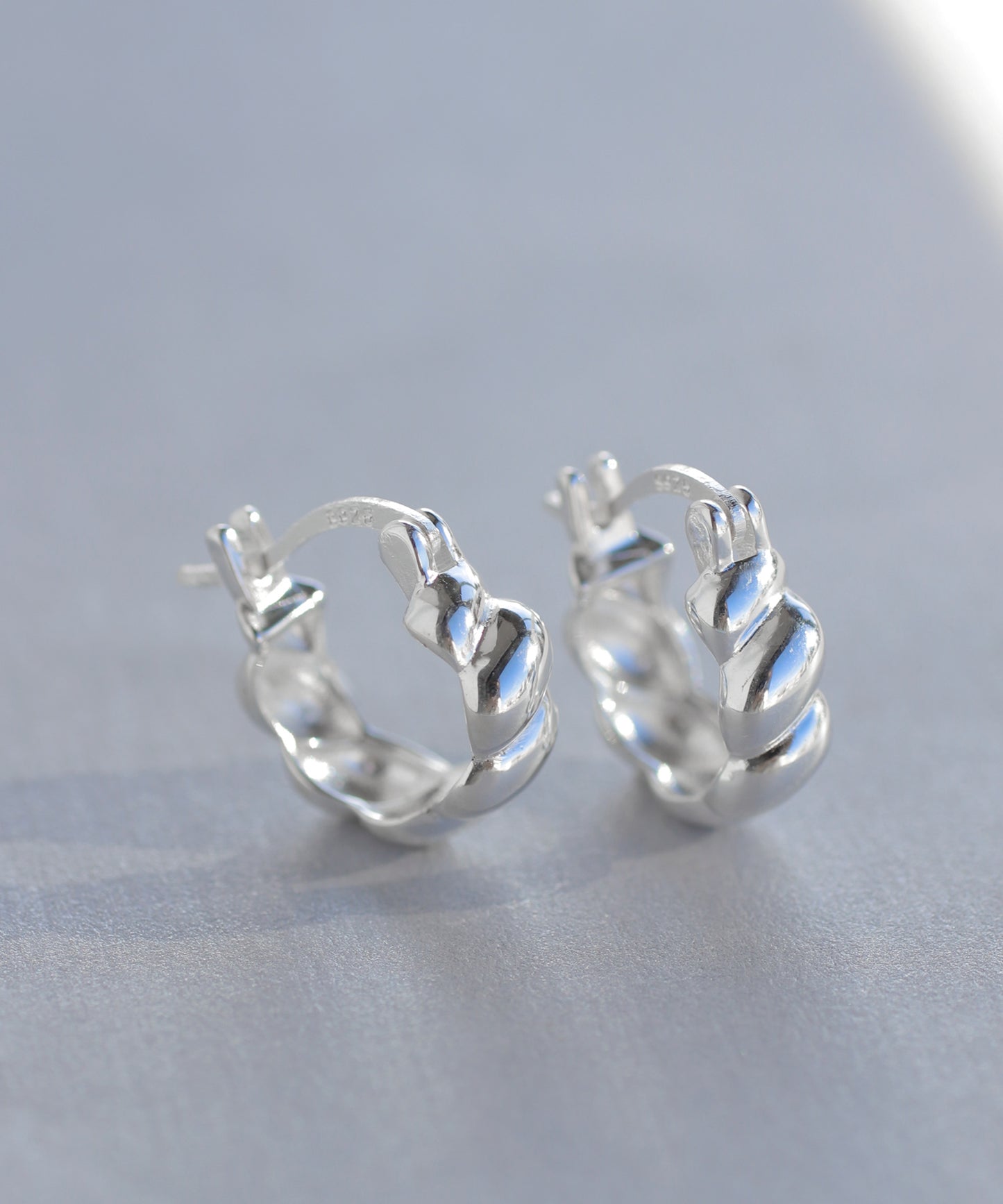 Twisted Hoop Earrings [925 silver]