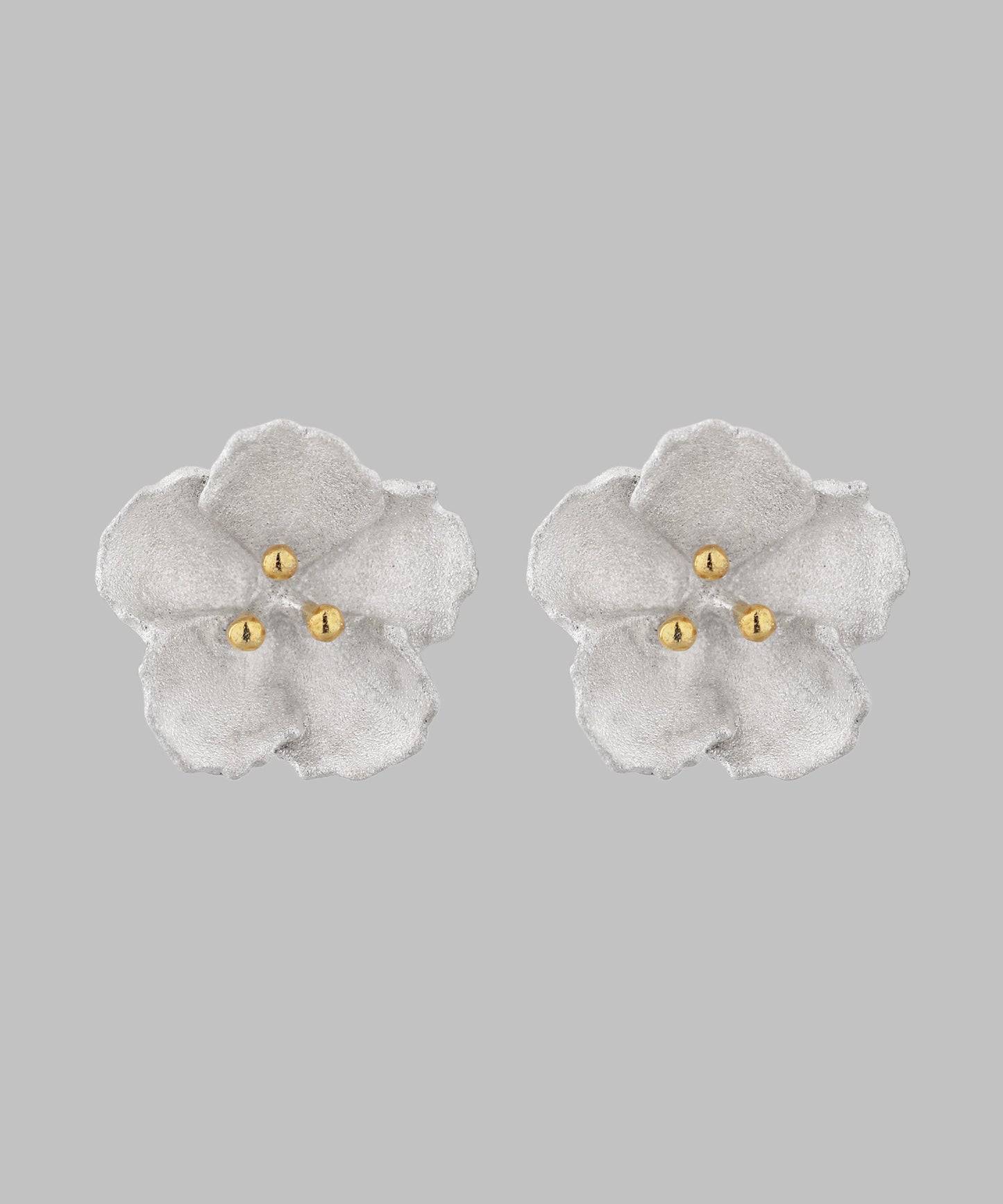 Combination color Flower Earrings [925 Silver]