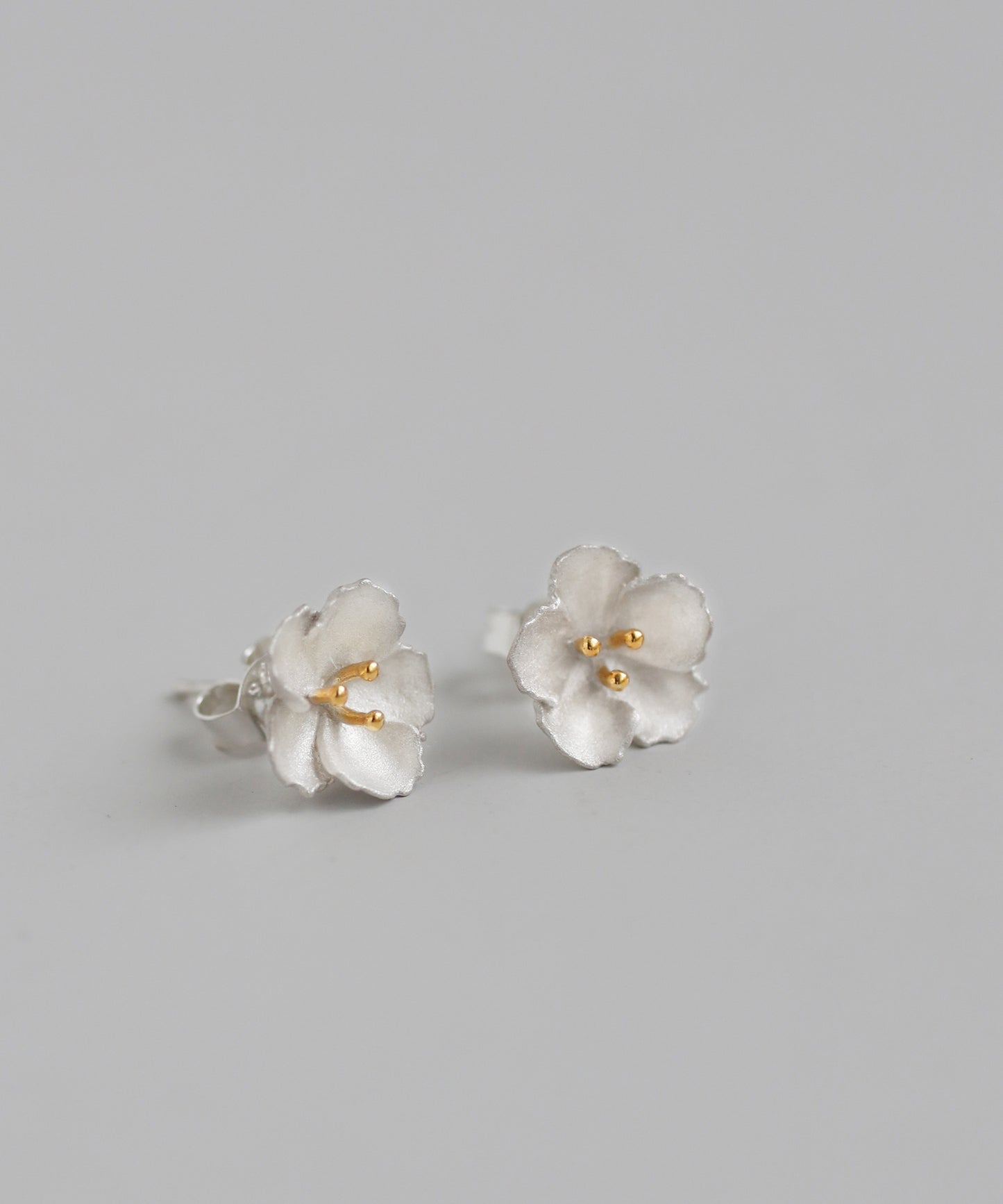 Combination color Flower Earrings [925 Silver]